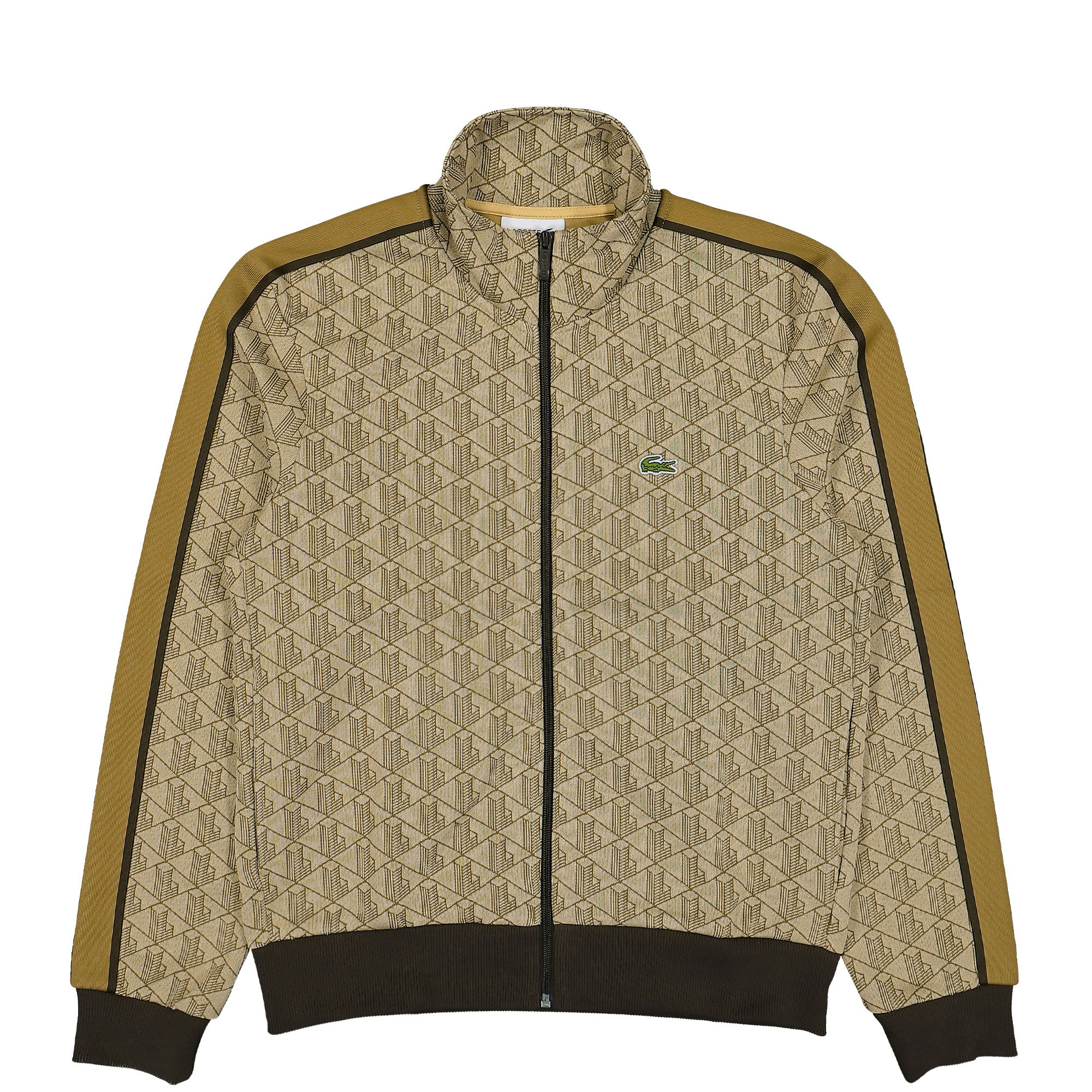 Lacoste Paris Jacquard Monogram Track Jacket Beige / Brown Track Jackets SH1368-00 6lR | Overkill