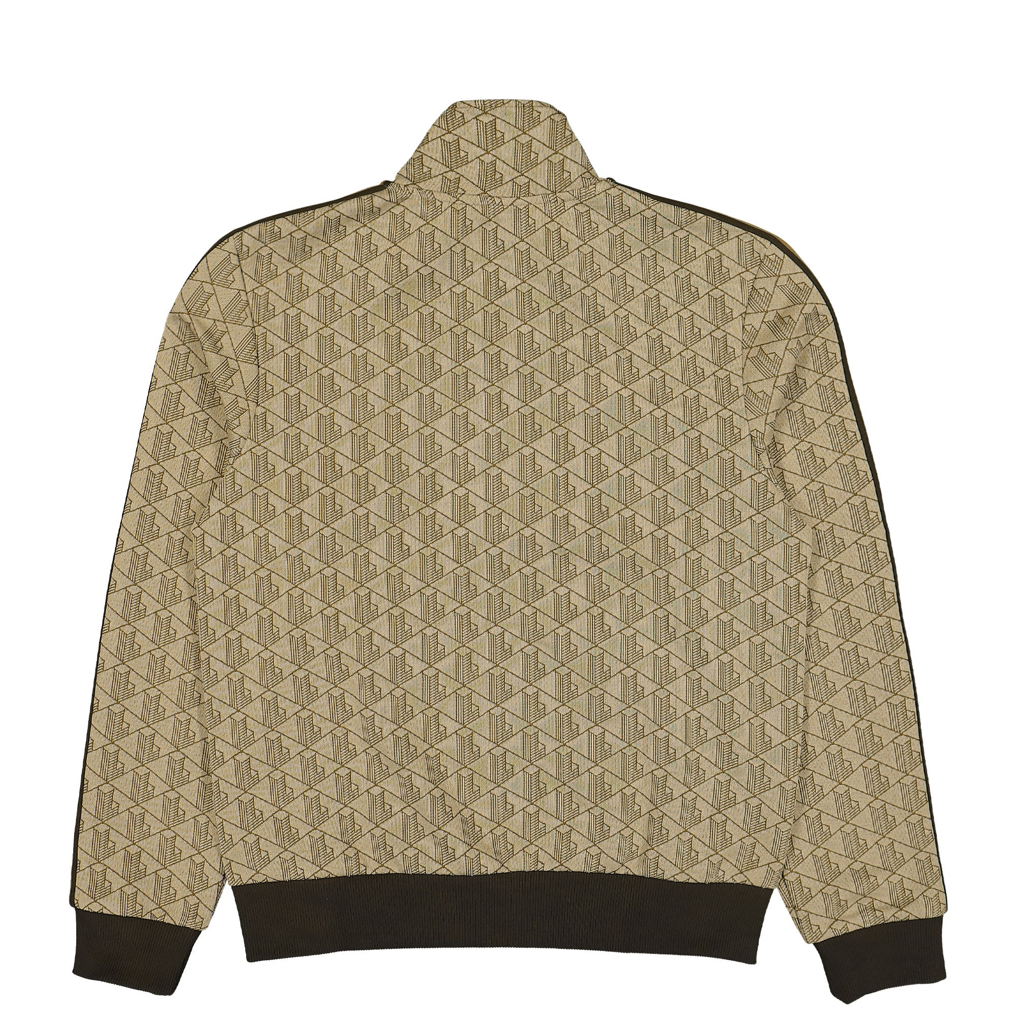 Lacoste Paris Jacquard Monogram Track Jacket Beige / Brown Track Jackets SH1368-00 6lR Close-up | Overkill