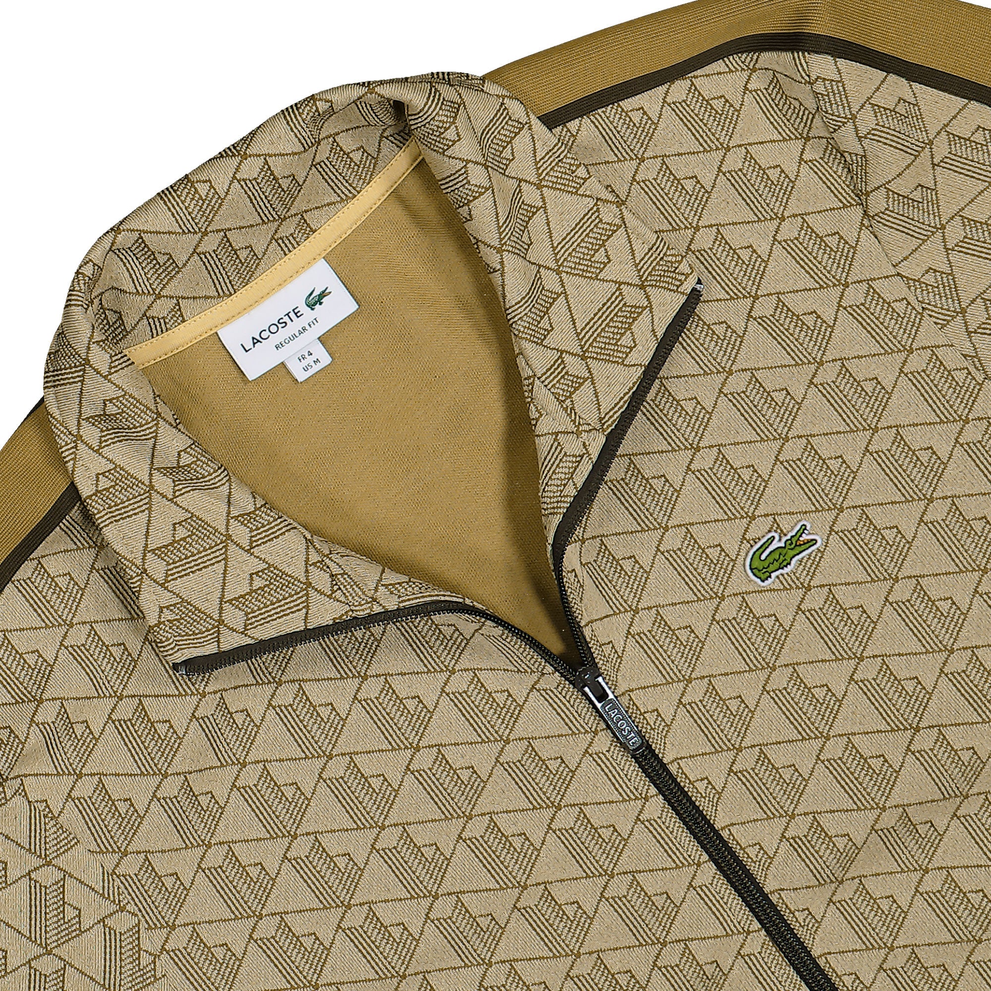 Lacoste Paris Jacquard Monogram Track Jacket Beige / Brown Track Jackets SH1368-00 6lR Detailfoto | Overkill
