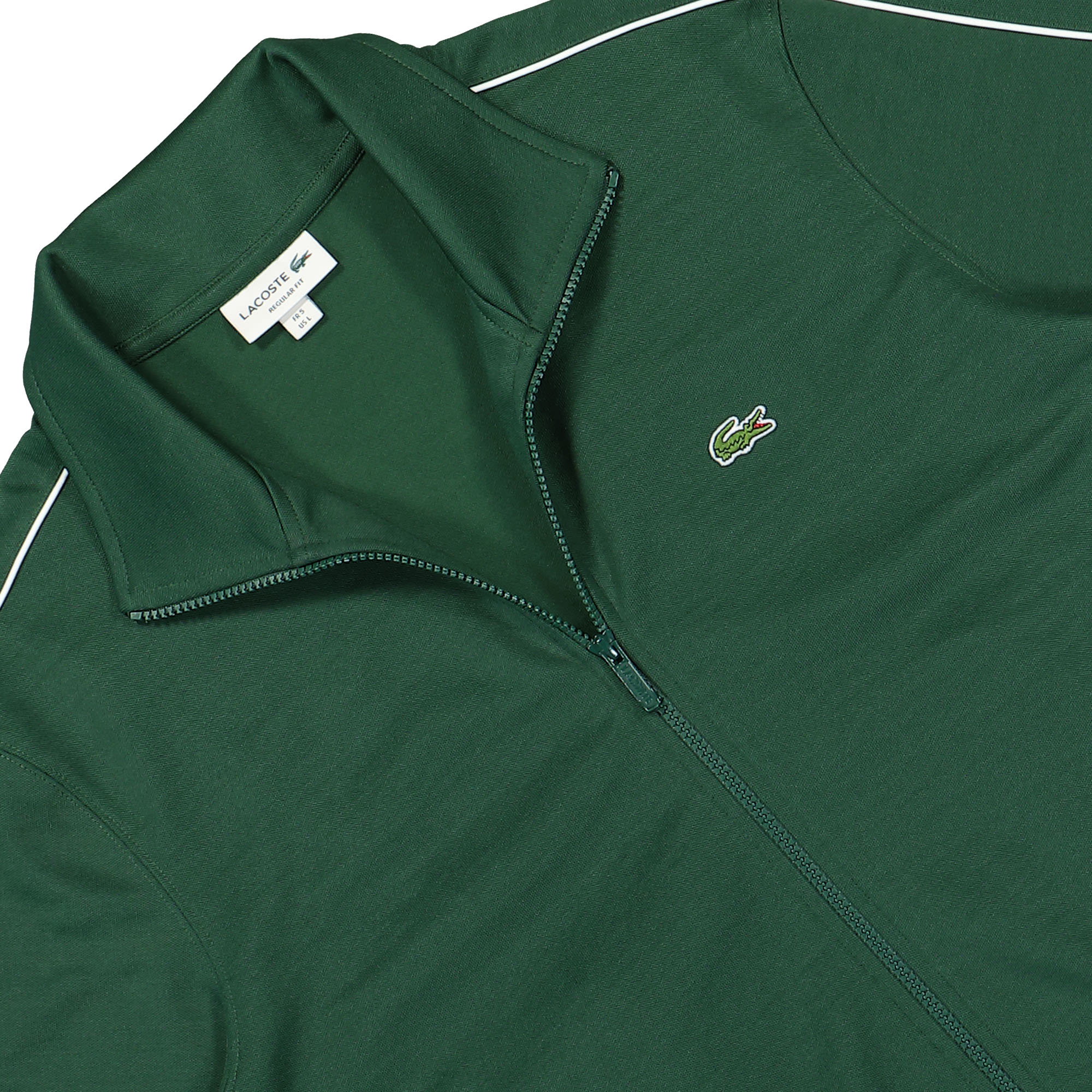 Lacoste Original Paris-Piqué Trackjacket Green Jackets Close-up | Overkill