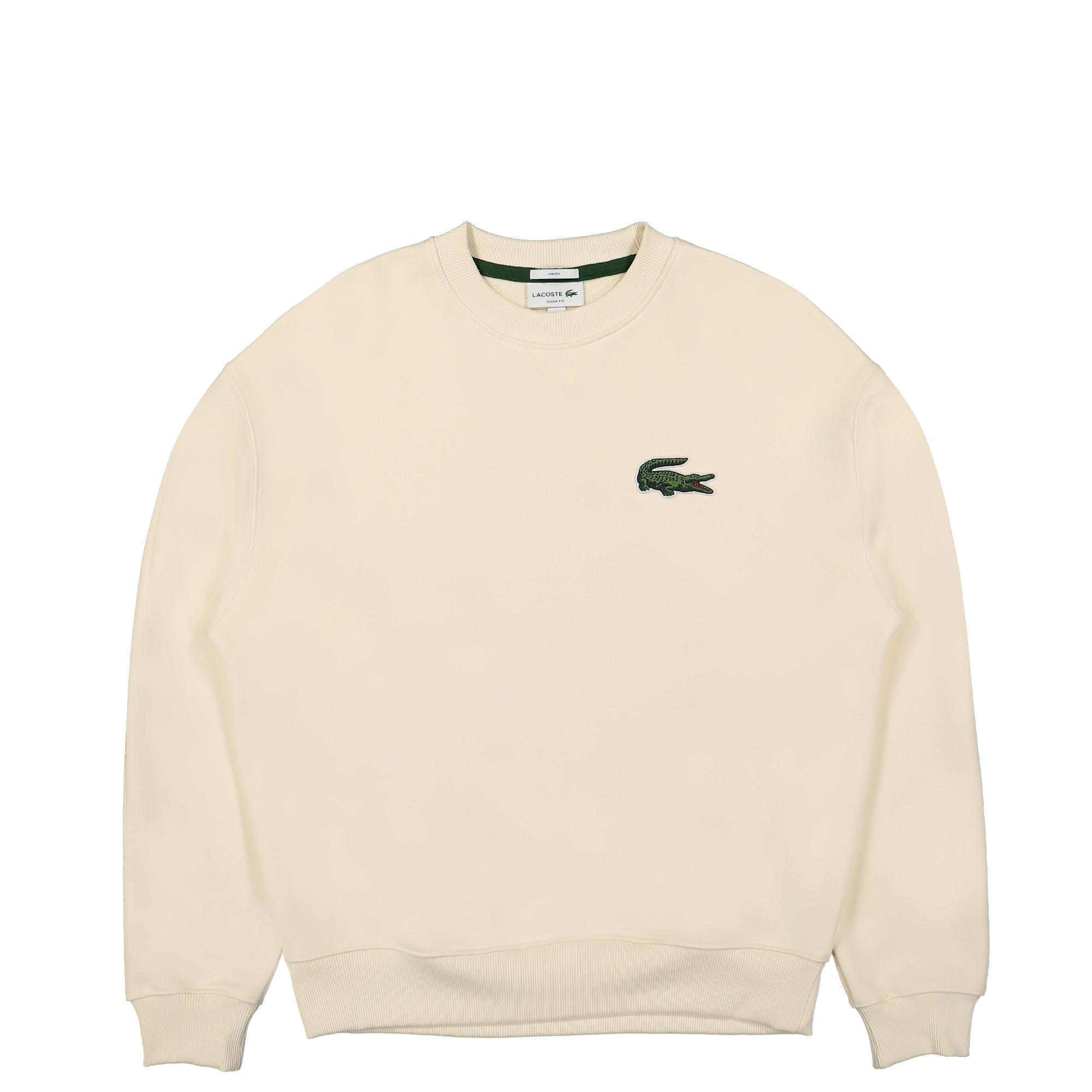 Lacoste Organic Cotton Sweathsirt White Sweatshirts SH6405-00 XFJ | Overkill