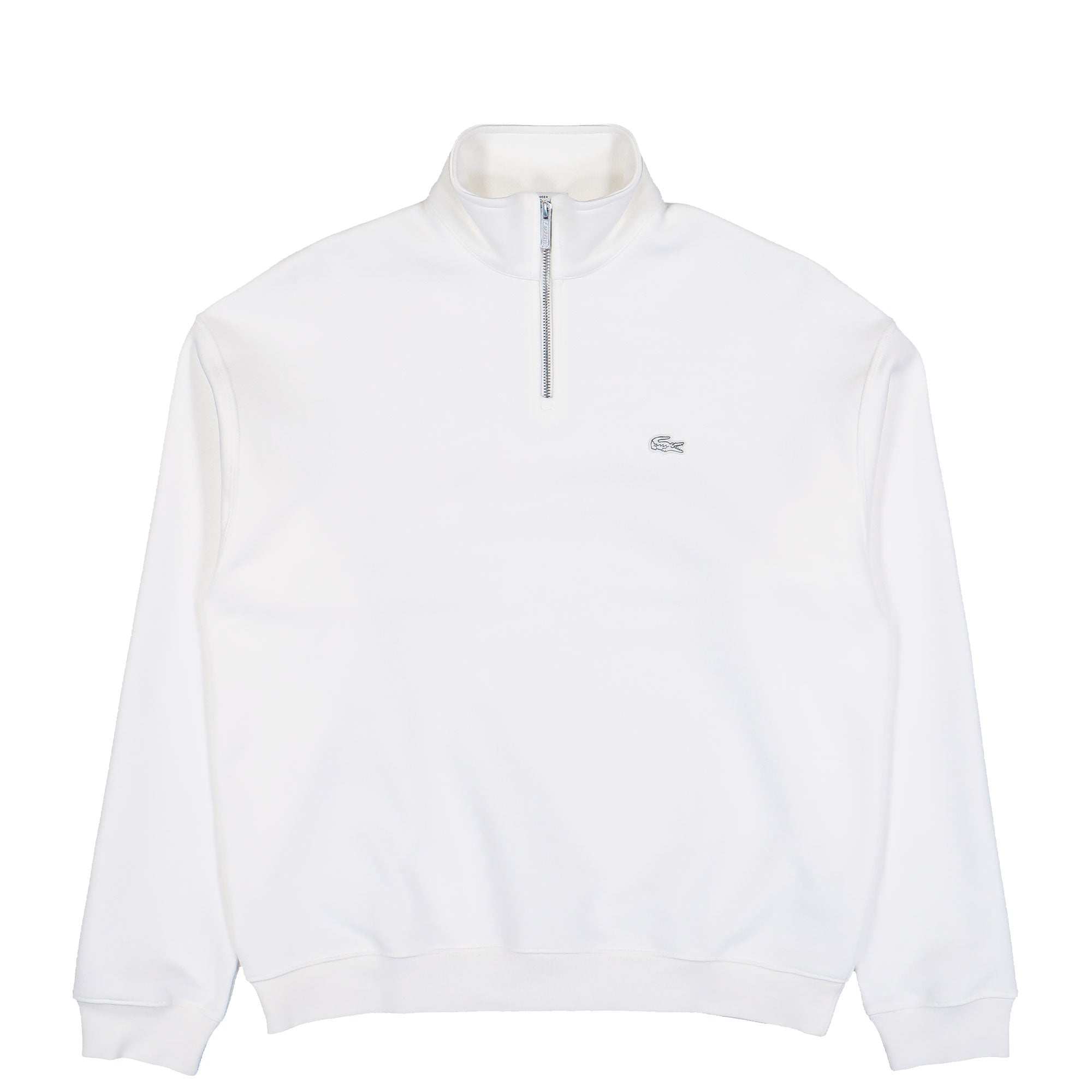 Lacoste Zip-Up Fleece Sweatshirt White Sweatshirts SH7759-00 70V | Overkill