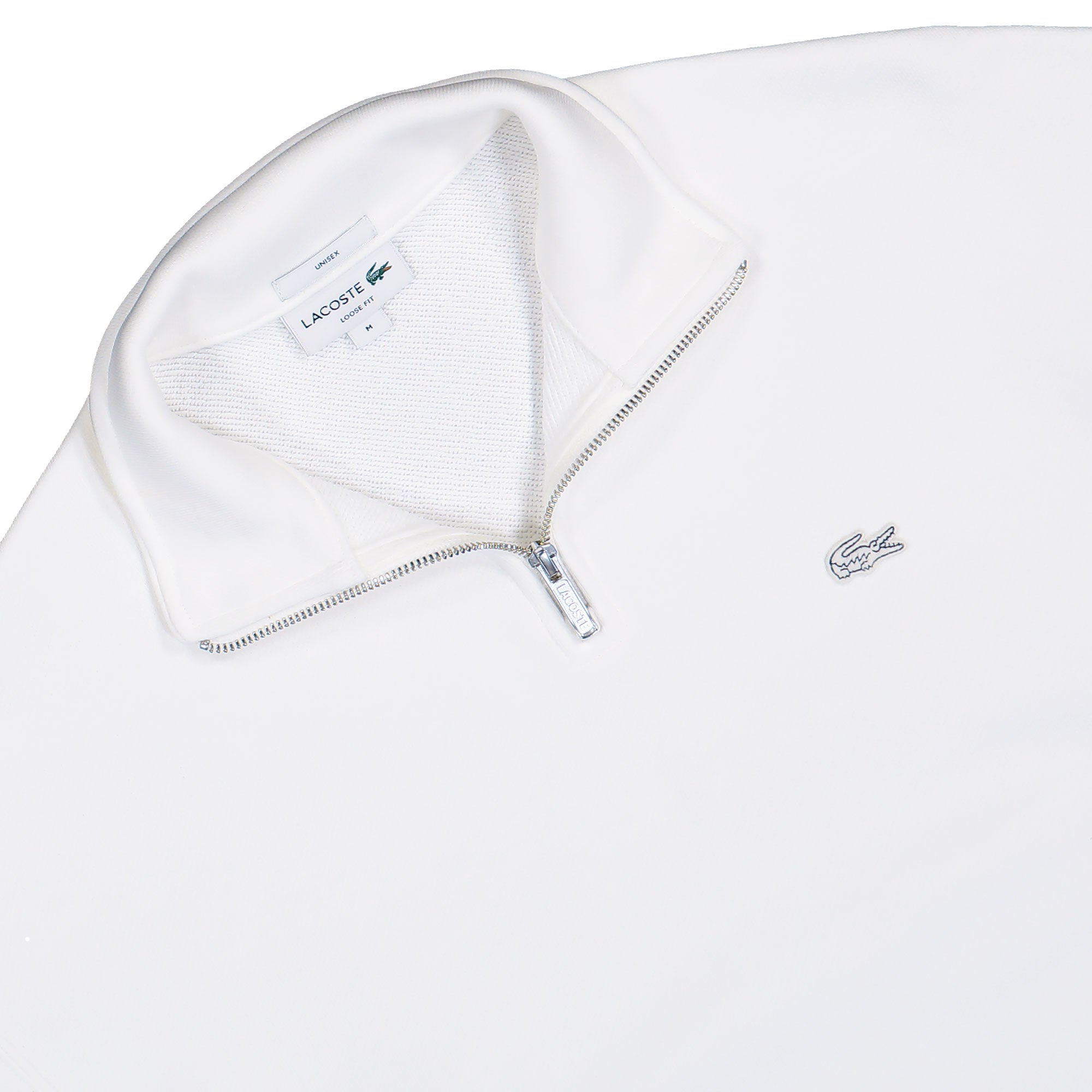 Lacoste Zip-Up Fleece Sweatshirt White Sweatshirts SH7759-00 70V Detailfoto | Overkill