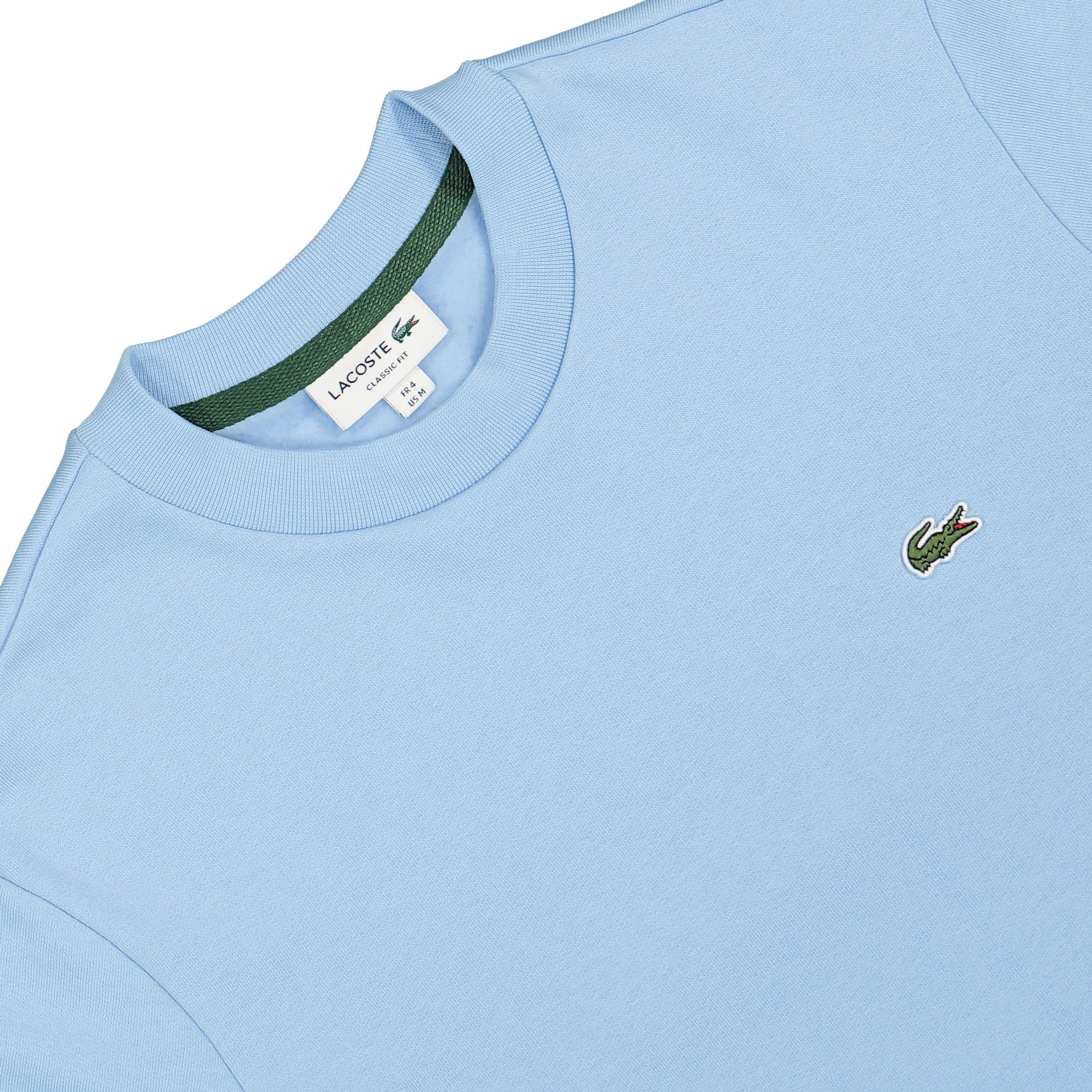 Lacoste Organic Cotton Sweatshirt Blue Sweatshirts Close-up | Overkill