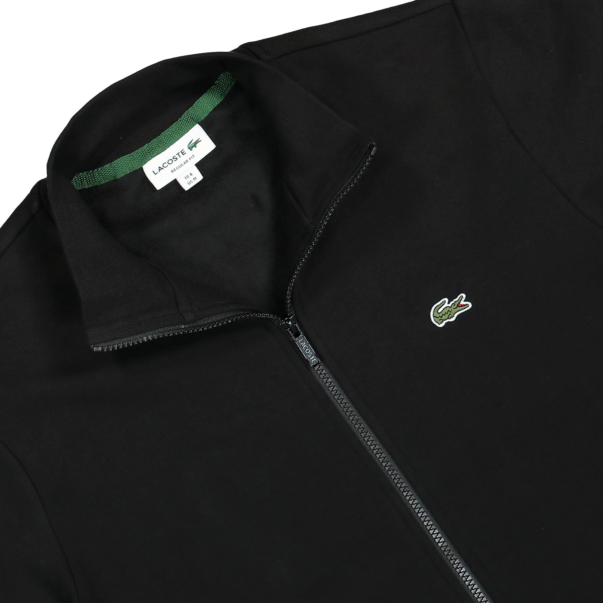 Lacoste Zipped Sweatshirt Black Sweatshirts Close-up | Overkill