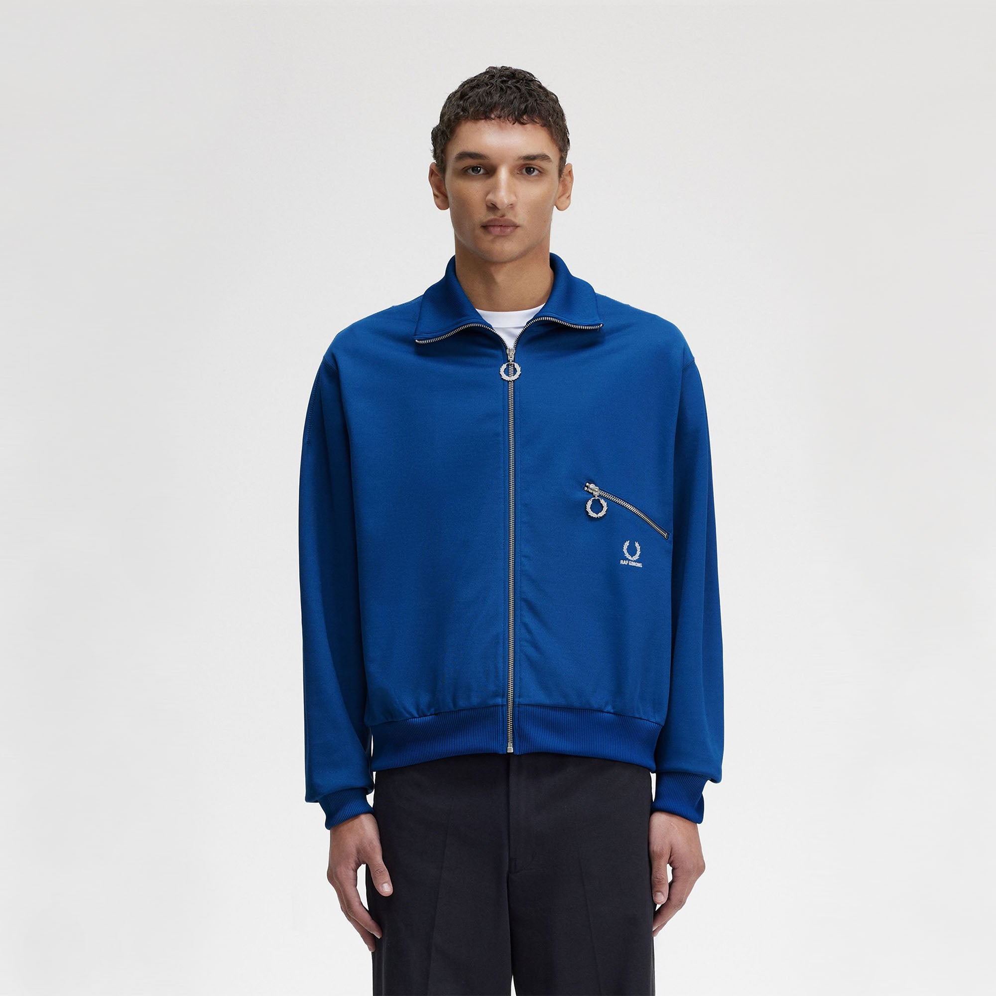Fred Perry Printed Track Jacket Royal Bomber & Varsity Jackets Close-up | Overkill