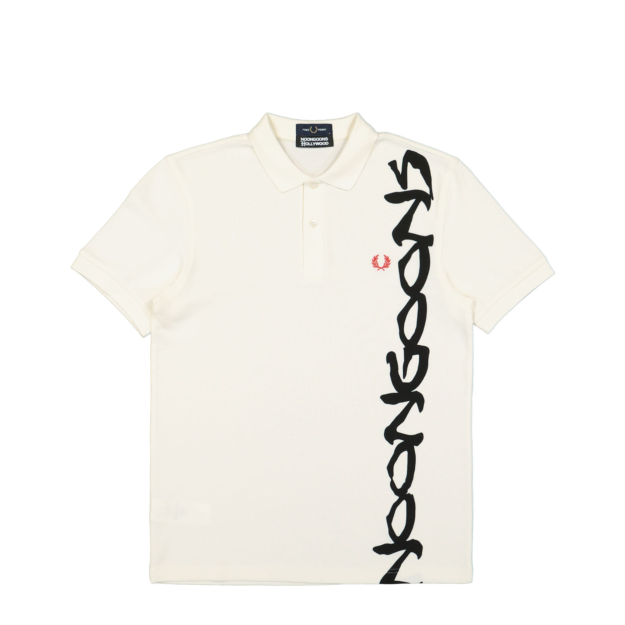 Fred Perry Noongoons X Fred Perry Printed Polo Shirt Soft White Polo Shirts SM5229-H97 | Overkill