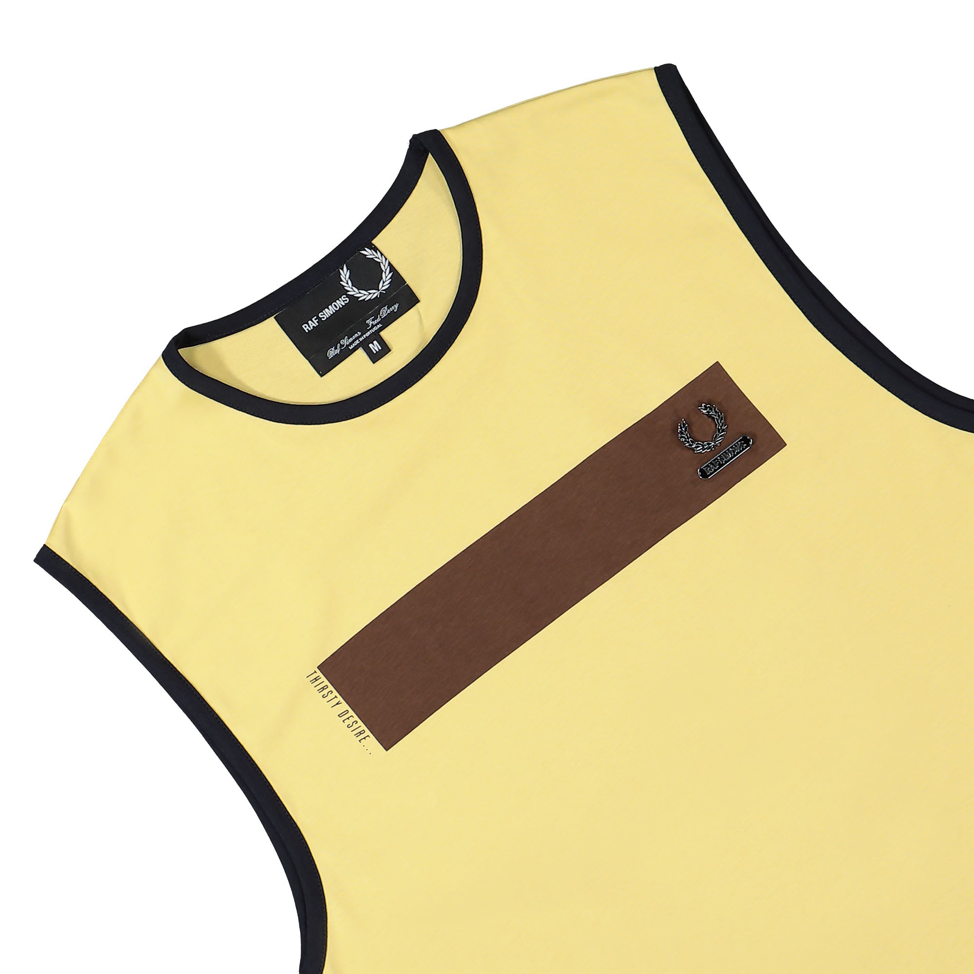 Fred Perry Raf Simons X Fred Perry Printed Vest Dirty Lime Vests Detailfoto | Overkill