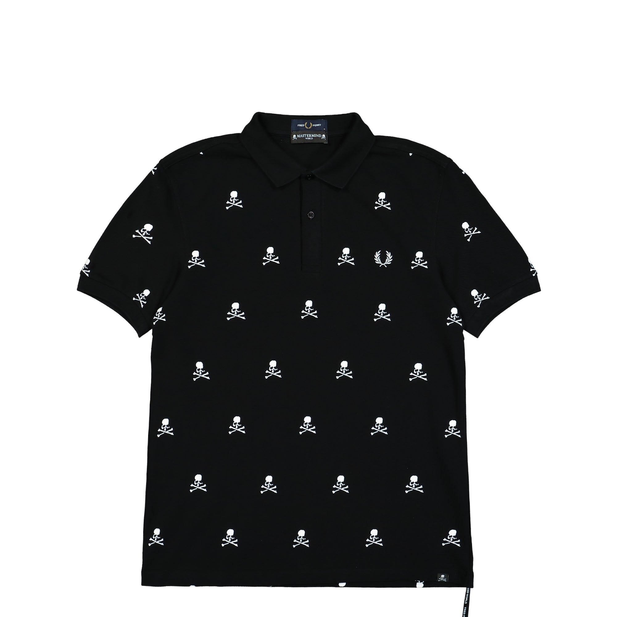 Fred Perry Skull Polo Shirt Black Polo Shirts SM8176-102 | Overkill