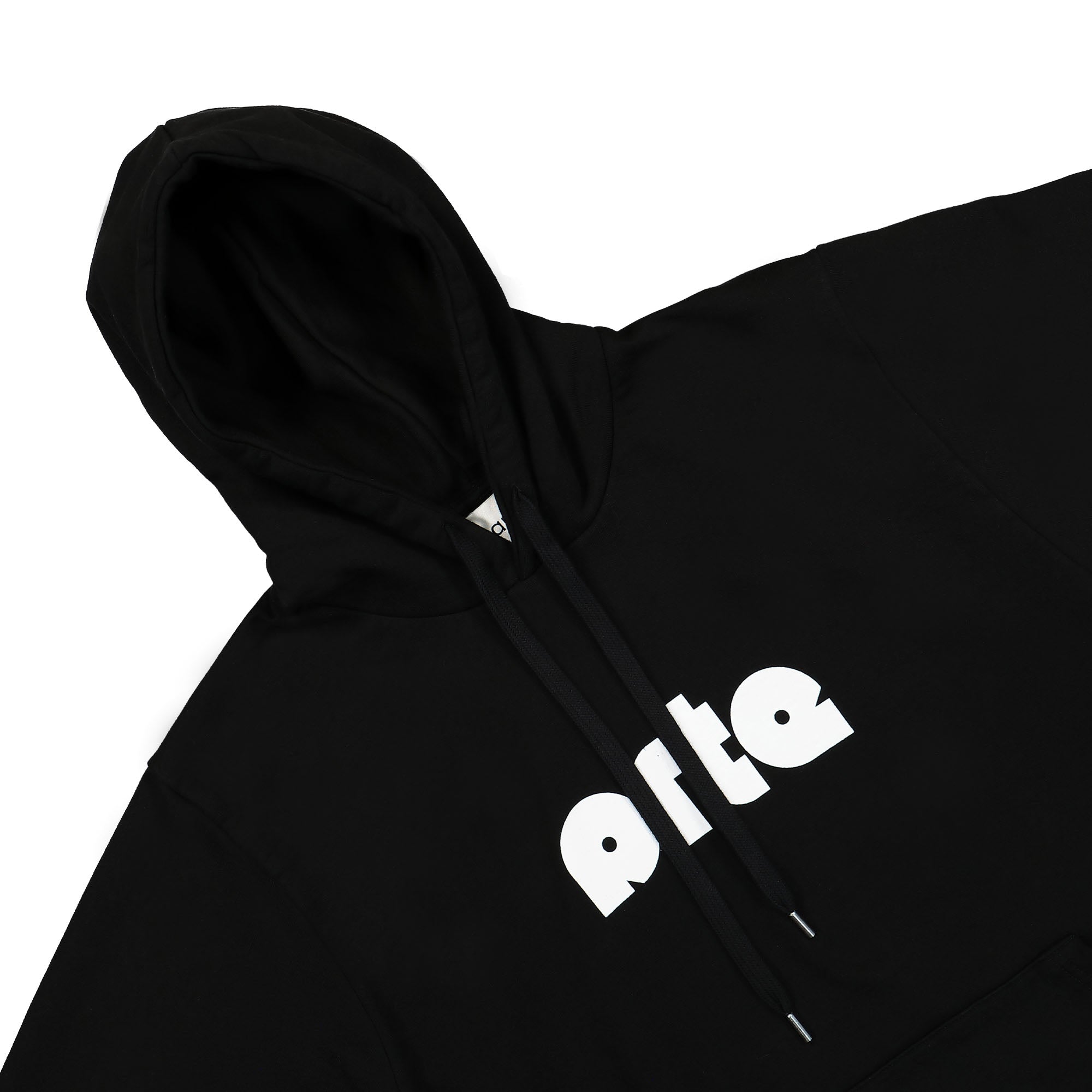 Arte Antwerp Front Print Bauhaus Logo Hoodie Black Hoodies Close-up | Overkill