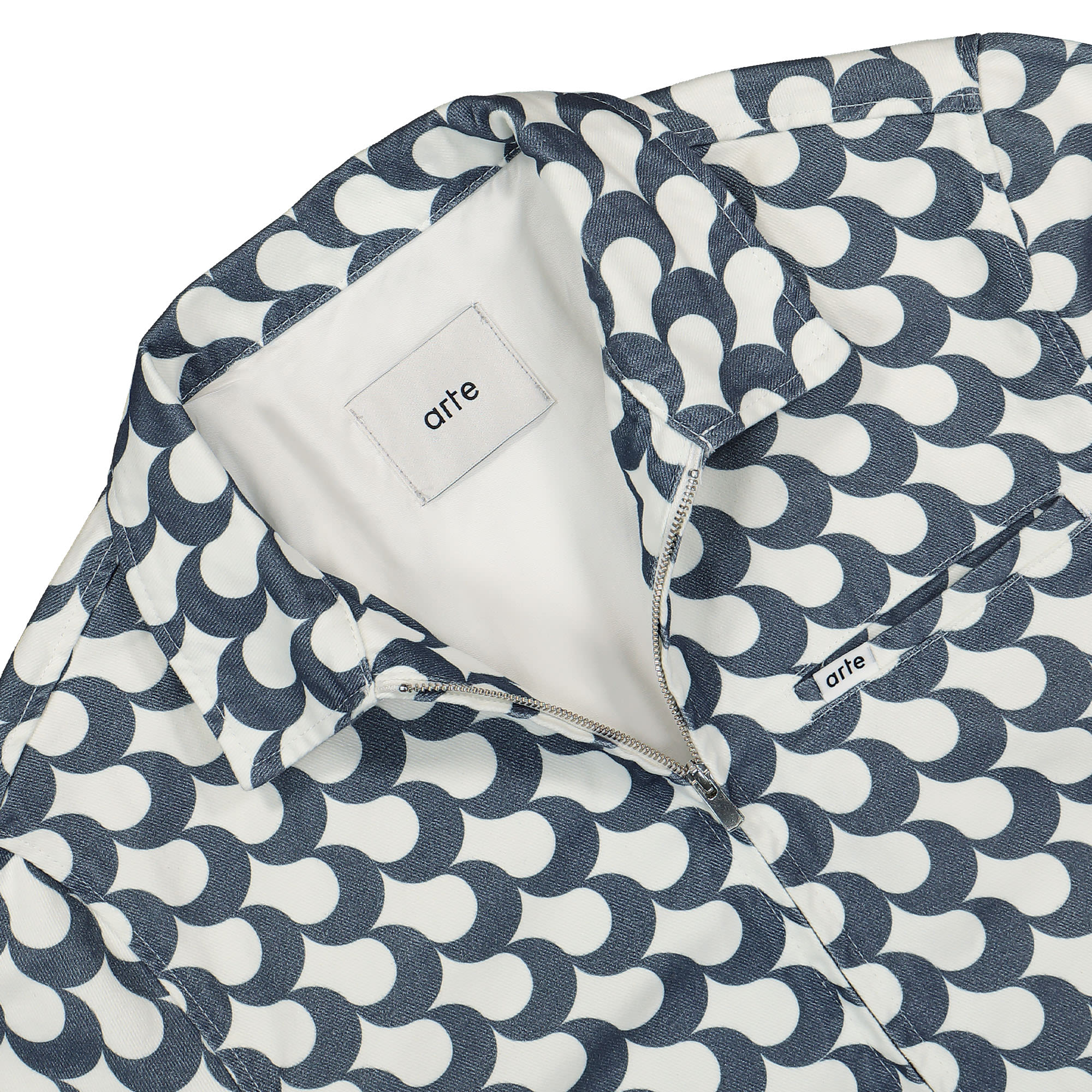 Arte Antwerp Jackson Bau Print Jacket Navy / White Jackets Close-up | Overkill