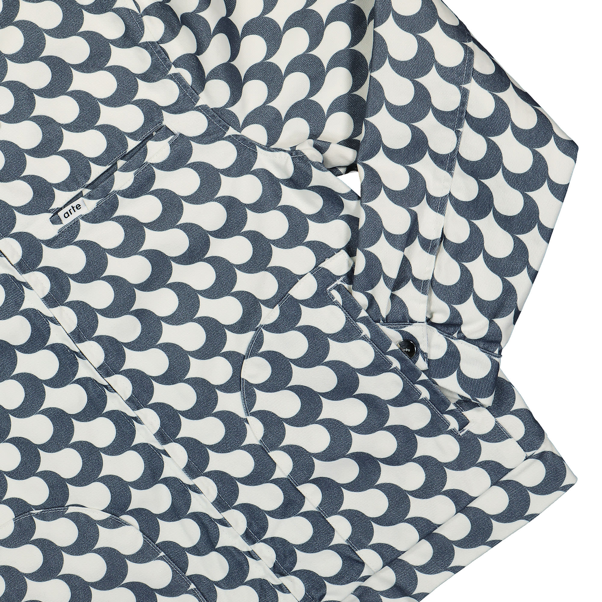 Arte Antwerp Jackson Bau Print Jacket Navy / White Jackets Detailfoto | Overkill
