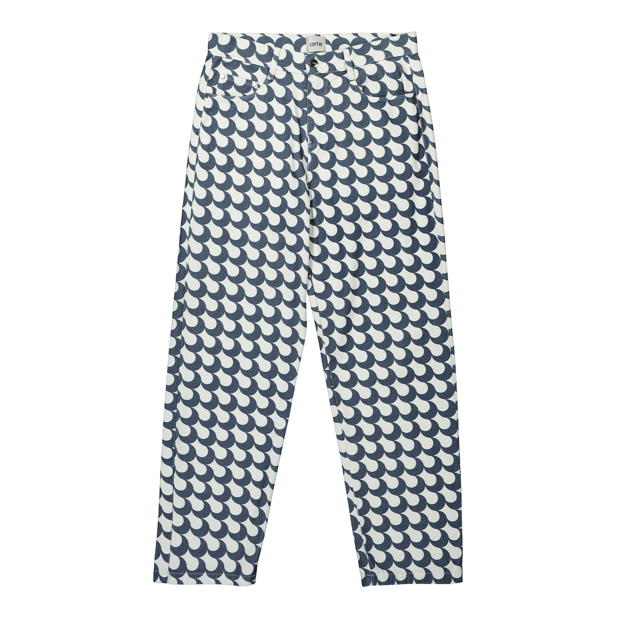 Arte Antwerp Paul Bau Print Pants Navy / White Casual Pants SS23-084P / Navy | Overkill
