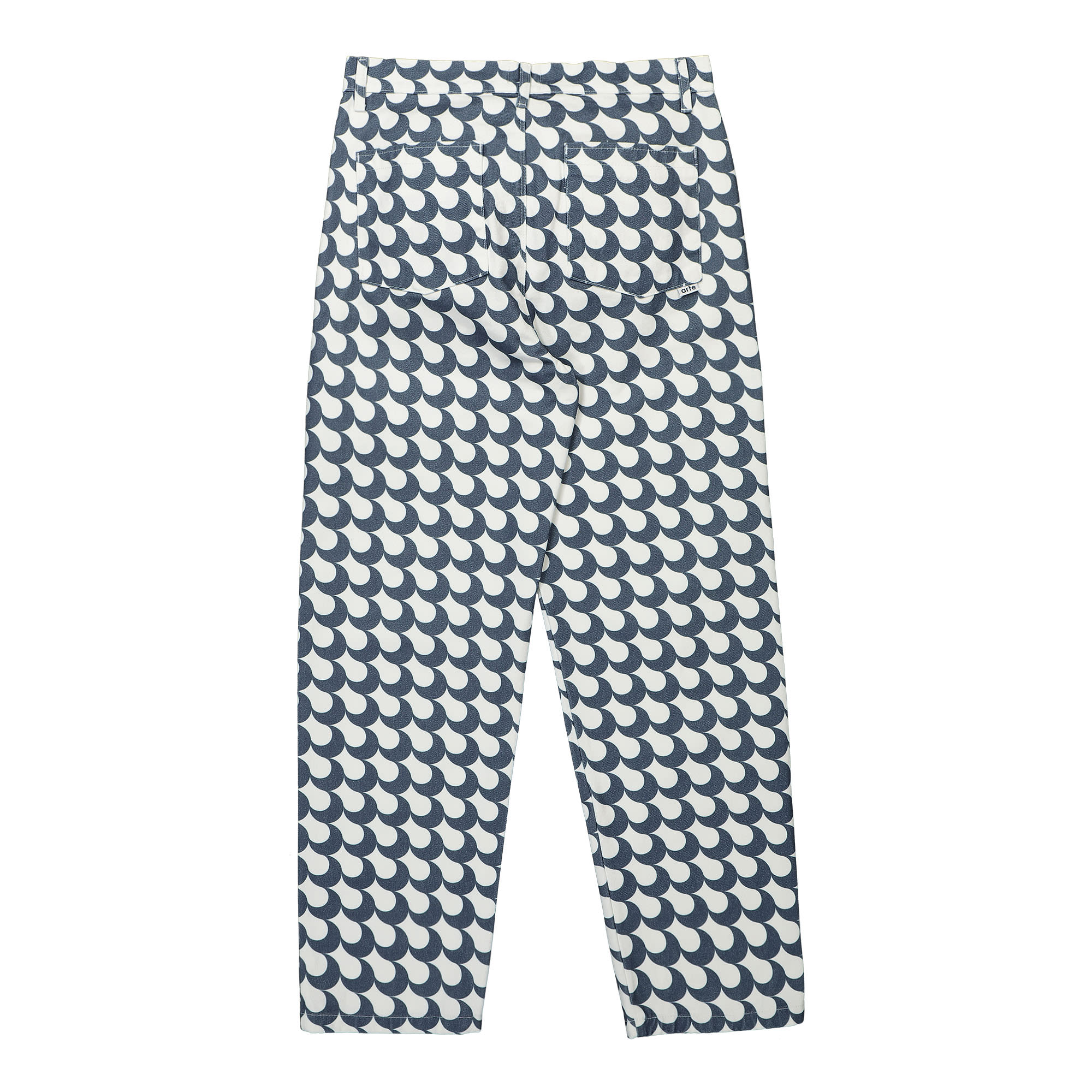 Arte Antwerp Paul Bau Print Pants Navy / White Casual Pants Material | Overkill