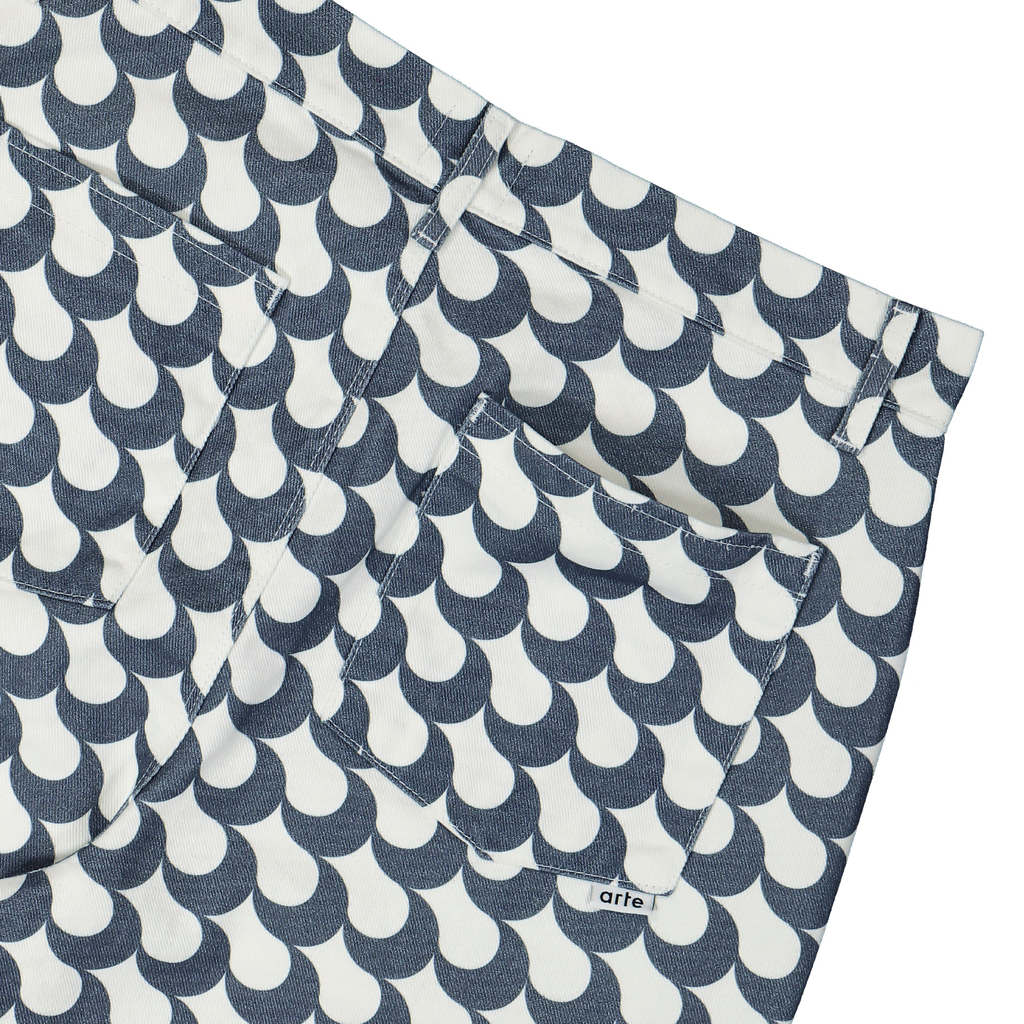 Arte Antwerp Paul Bau Print Pants Navy / White Casual Pants Detail view 2 | Overkill