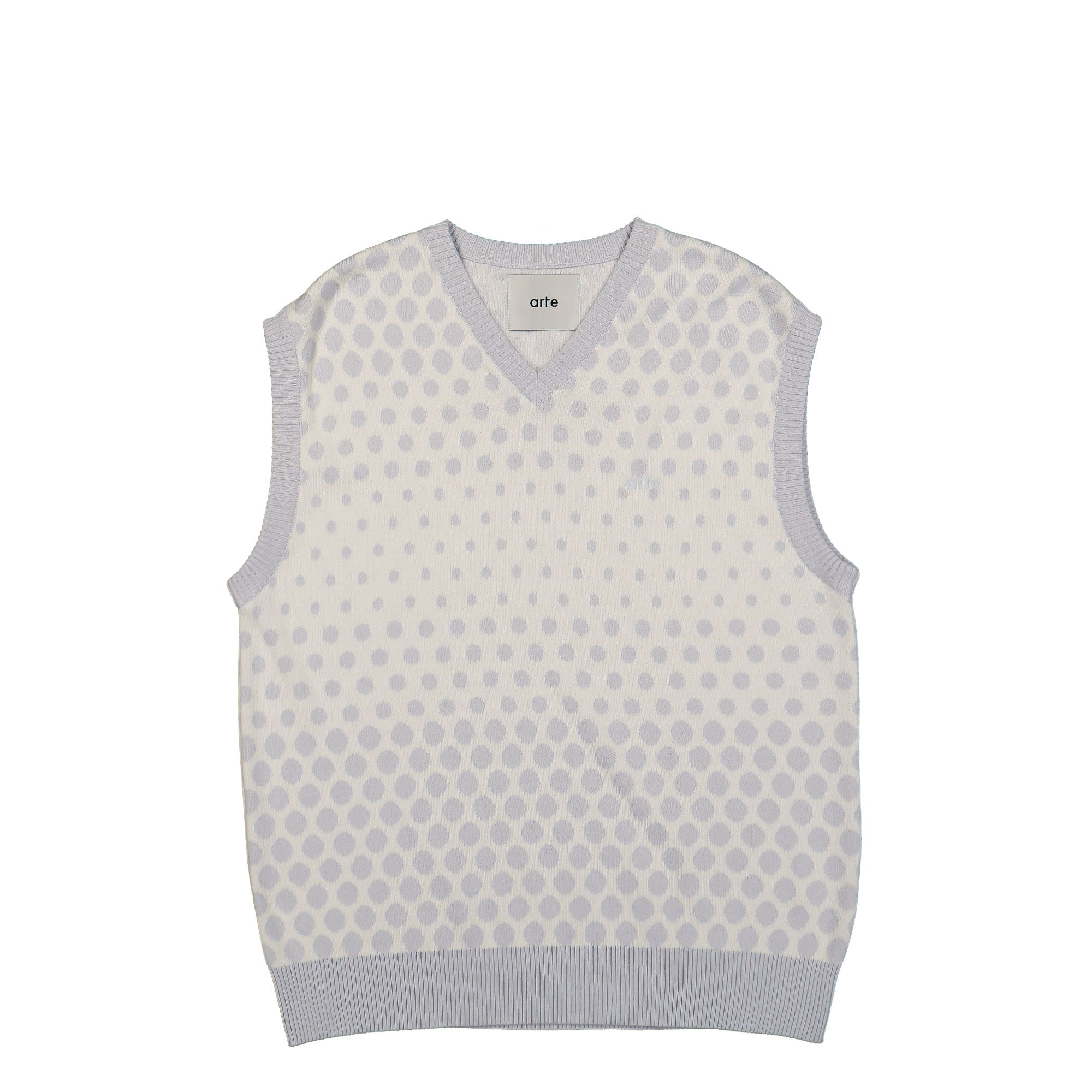 Arte Antwerp Karl Dots Knit Cream / Light Grey Sweatshirts SS23-089K / Cream | Overkill