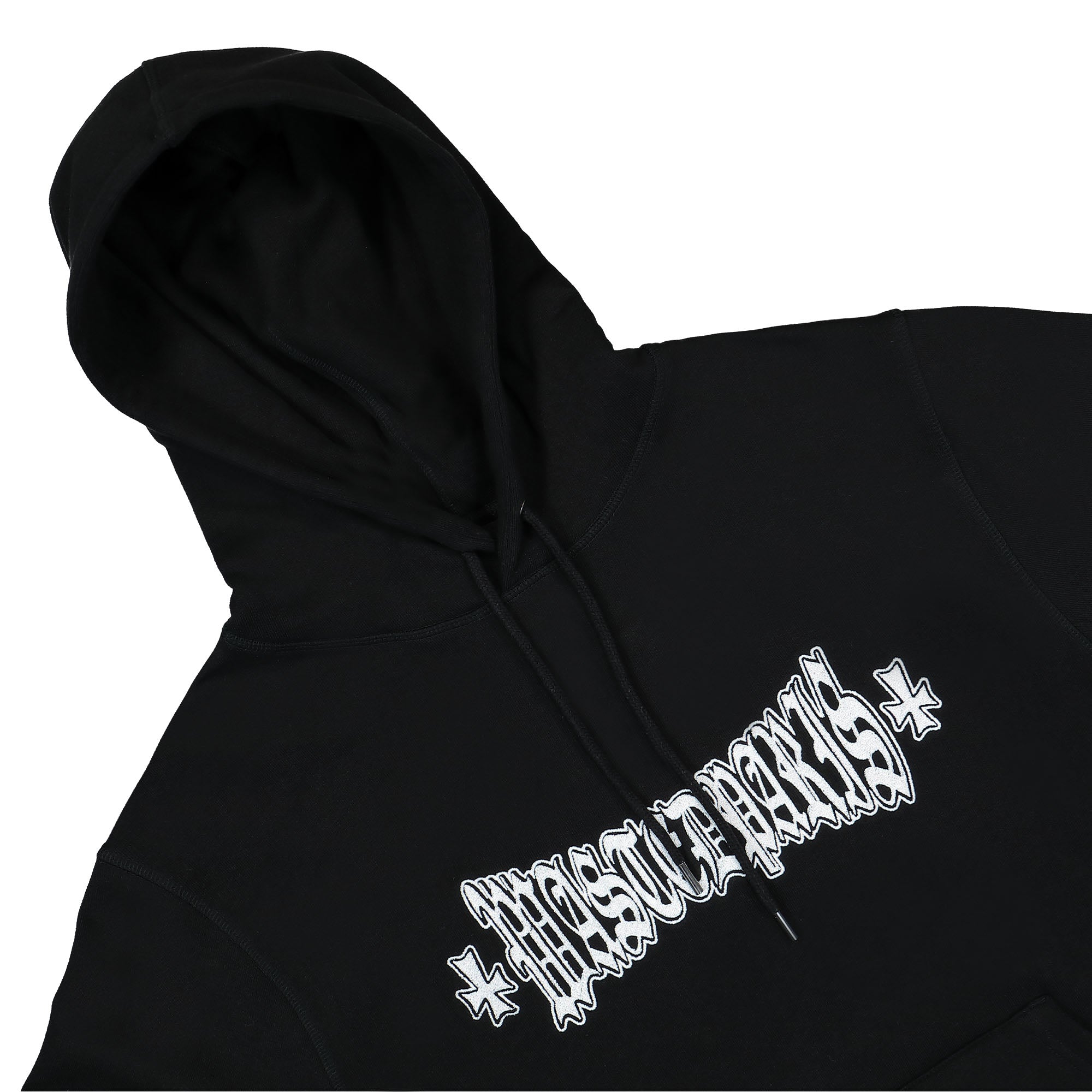 Wasted Paris London Cross Hoodie Black Hoodies Material | Overkill