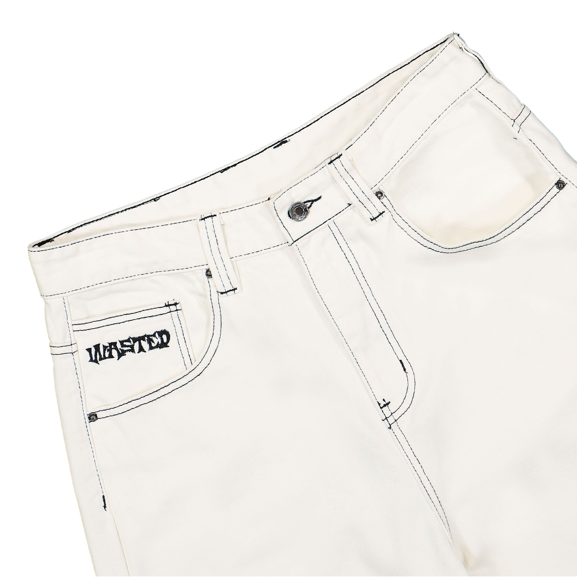 Wasted Paris Casper Short Contrast Off White Shorts Detail view 1 | Overkill