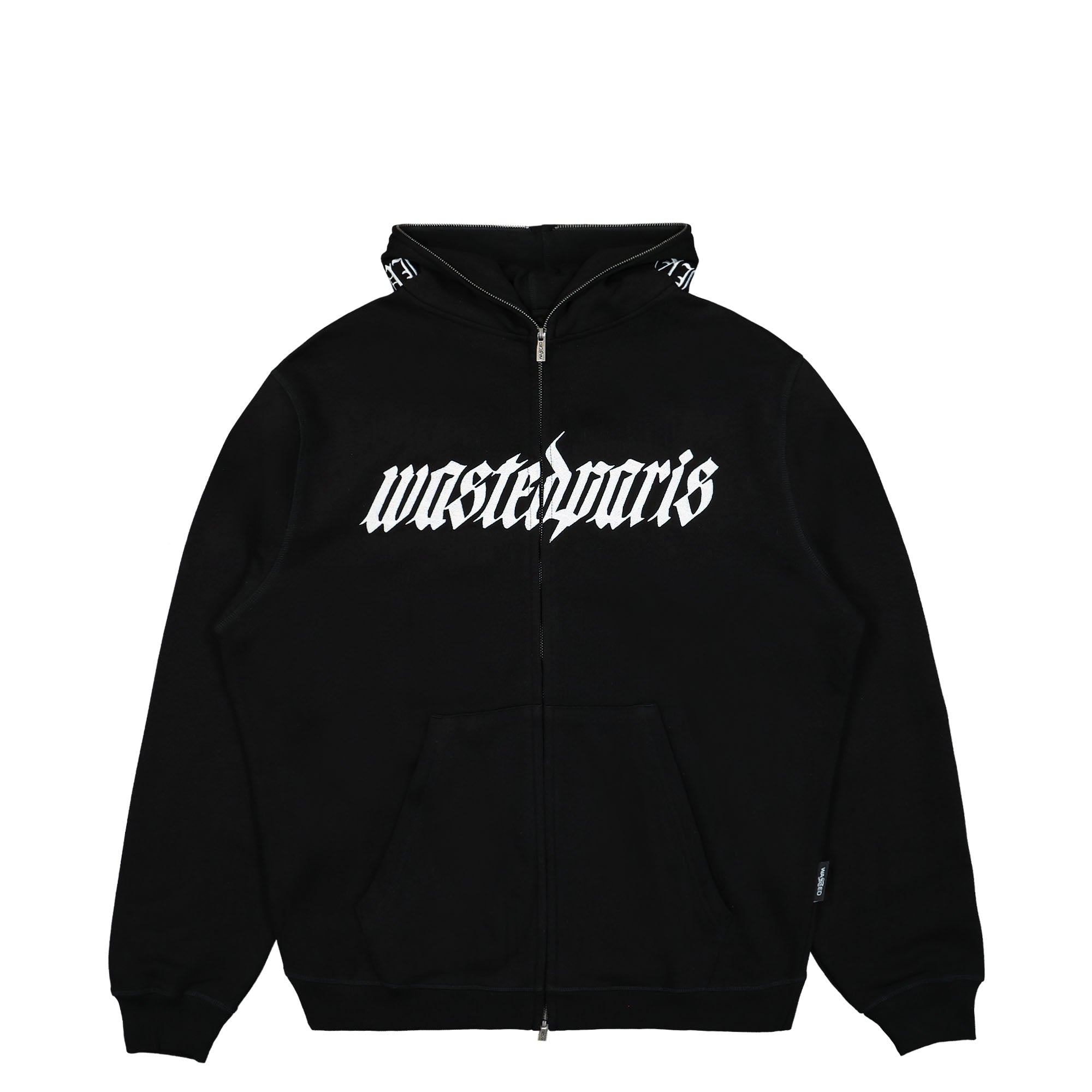 Wasted Paris Hoodie Full Zip Streak Black Hoodies 165731 / Black | Overkill