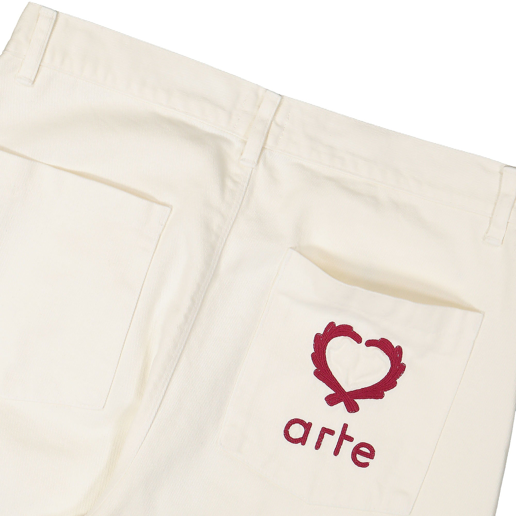 Arte Antwerp Poage Back Heart Pants Cream Casual Pants Detail view 1 | Overkill