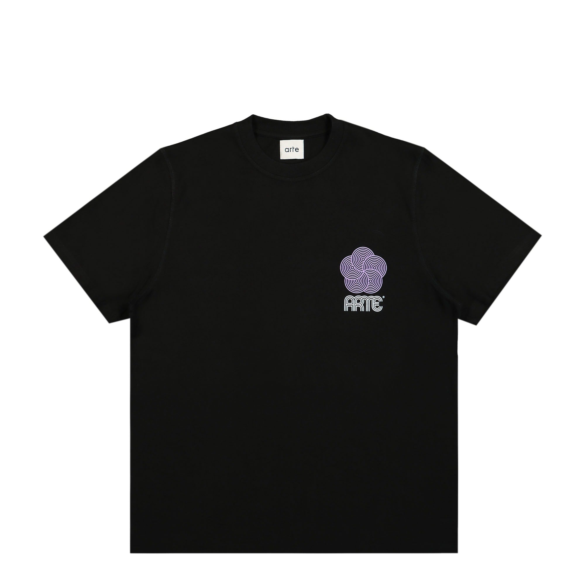 Arte Antwerp Teo Circle Flower T-Shirt Black T-Shirts SS24-020T / Black | Overkill