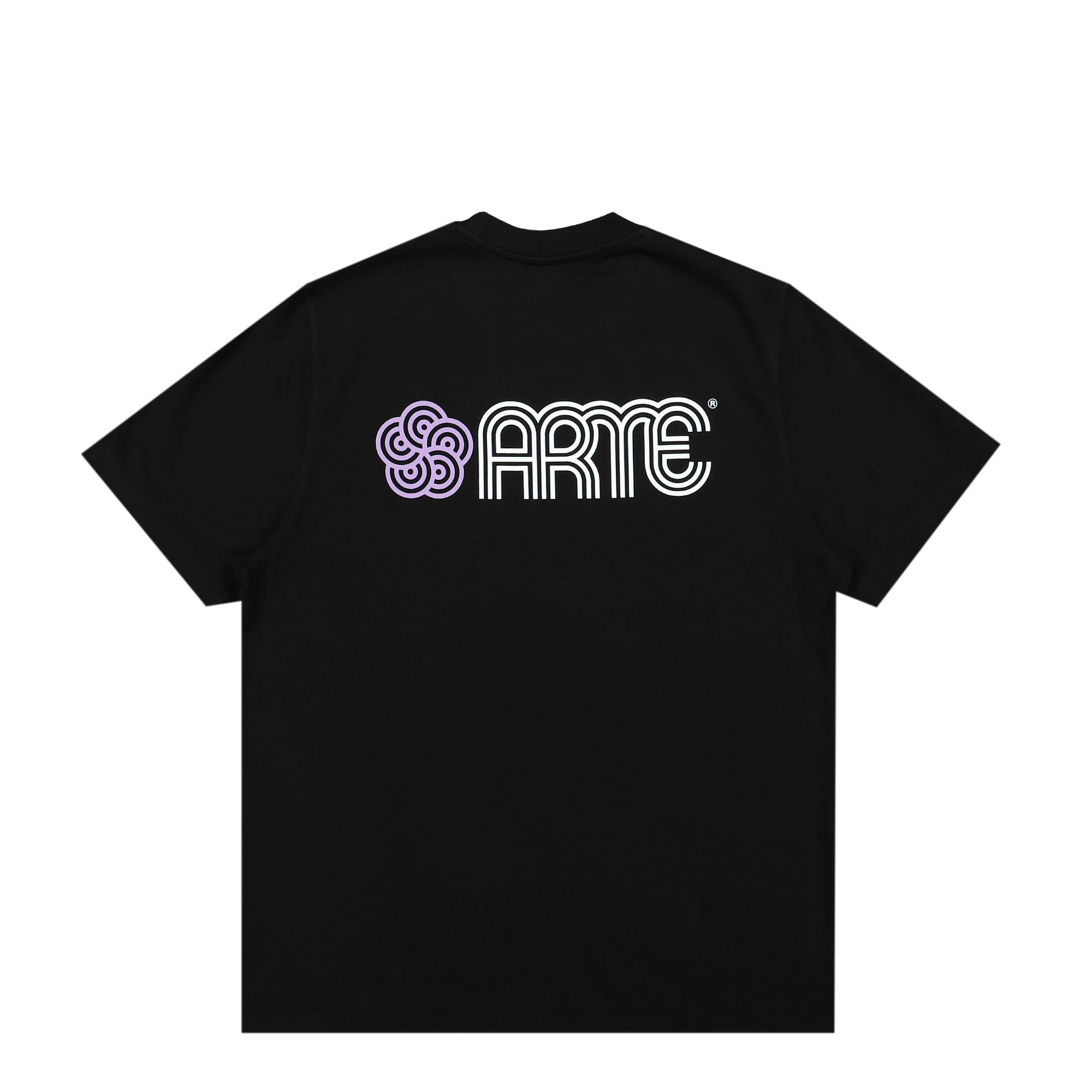 Arte Antwerp Teo Circle Flower T-Shirt Black T-Shirts Close-up | Overkill