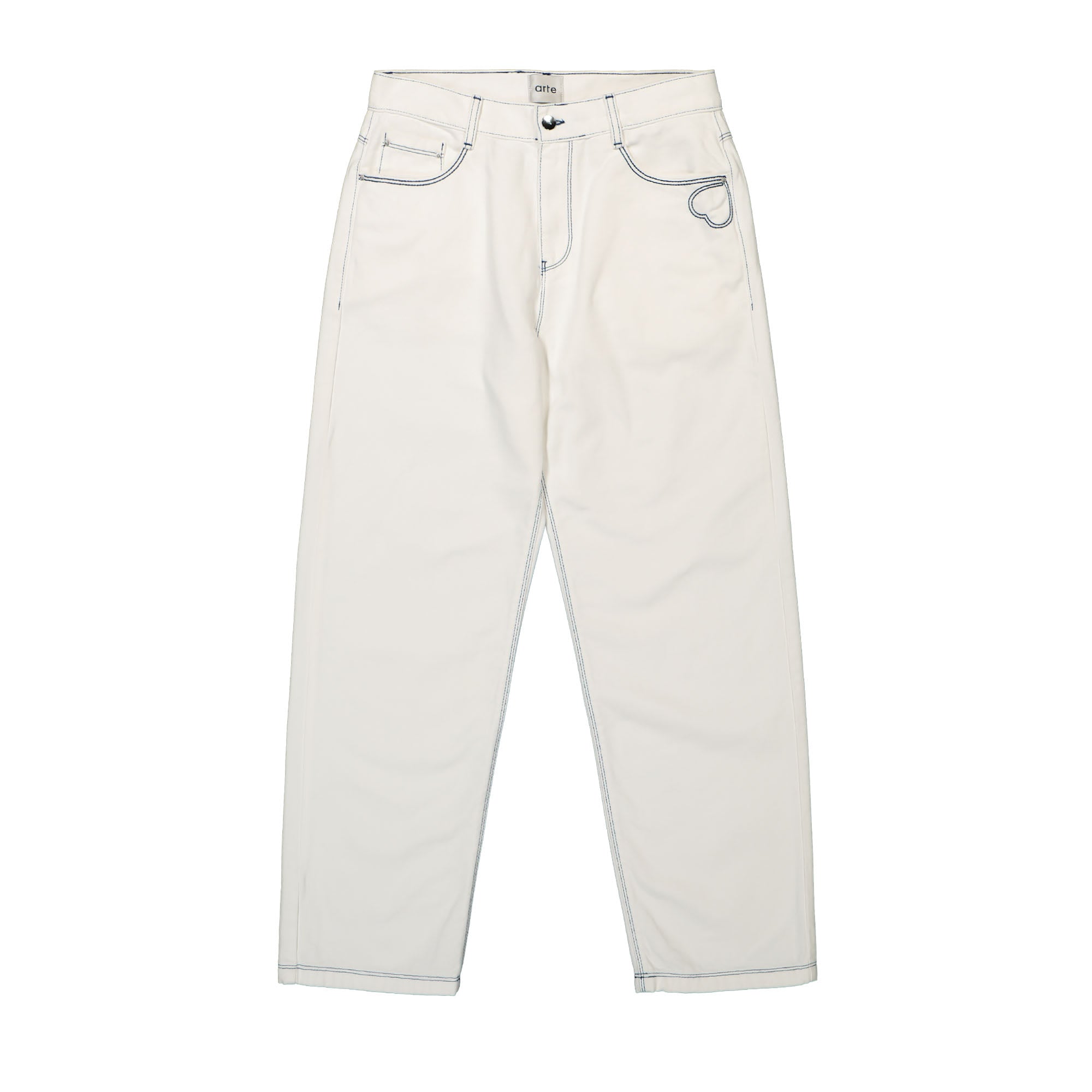Arte Antwerp Poage Heart Detail Pants White Jeans SS24-073P / White | Overkill