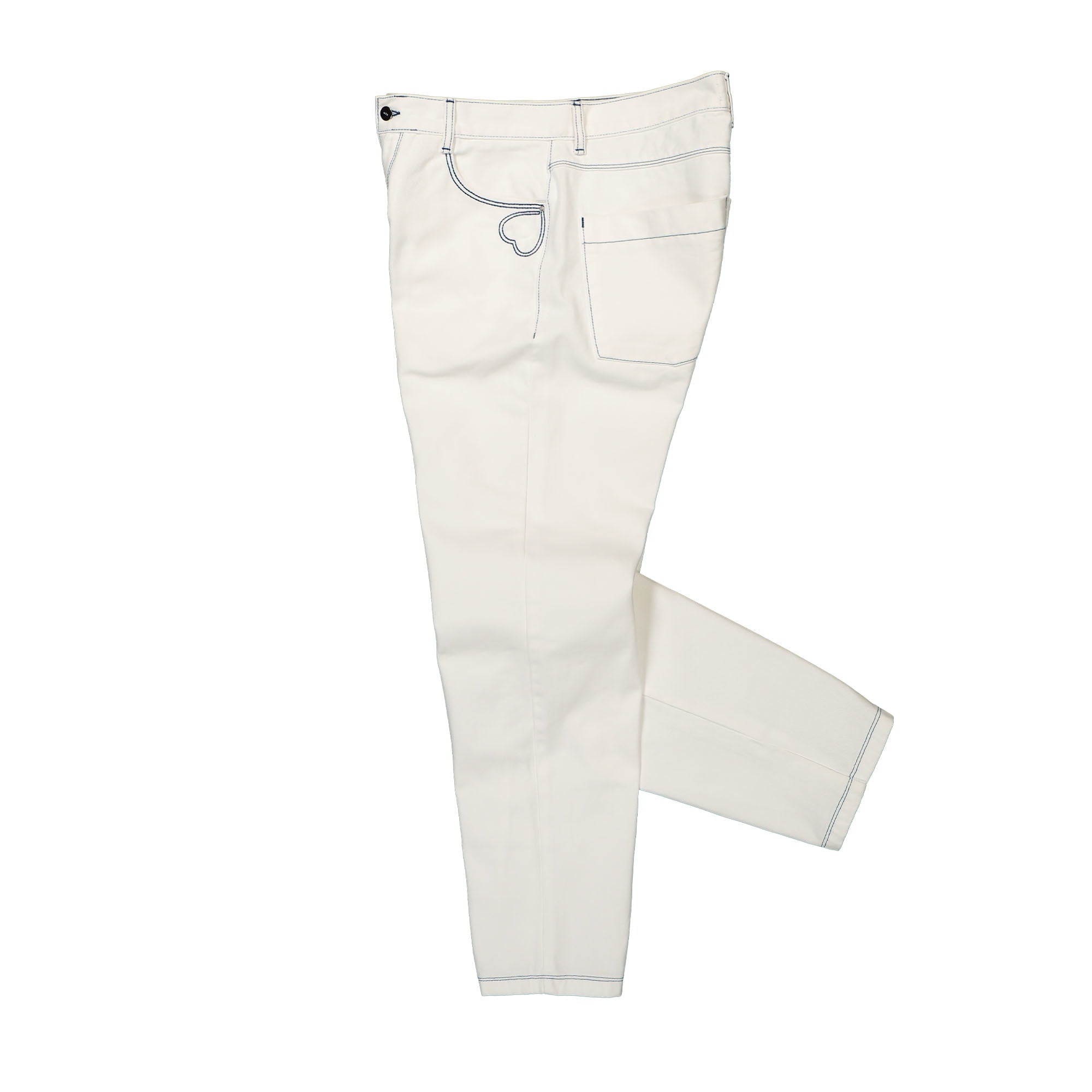 Arte Antwerp Poage Heart Detail Pants White Jeans Close-up | Overkill