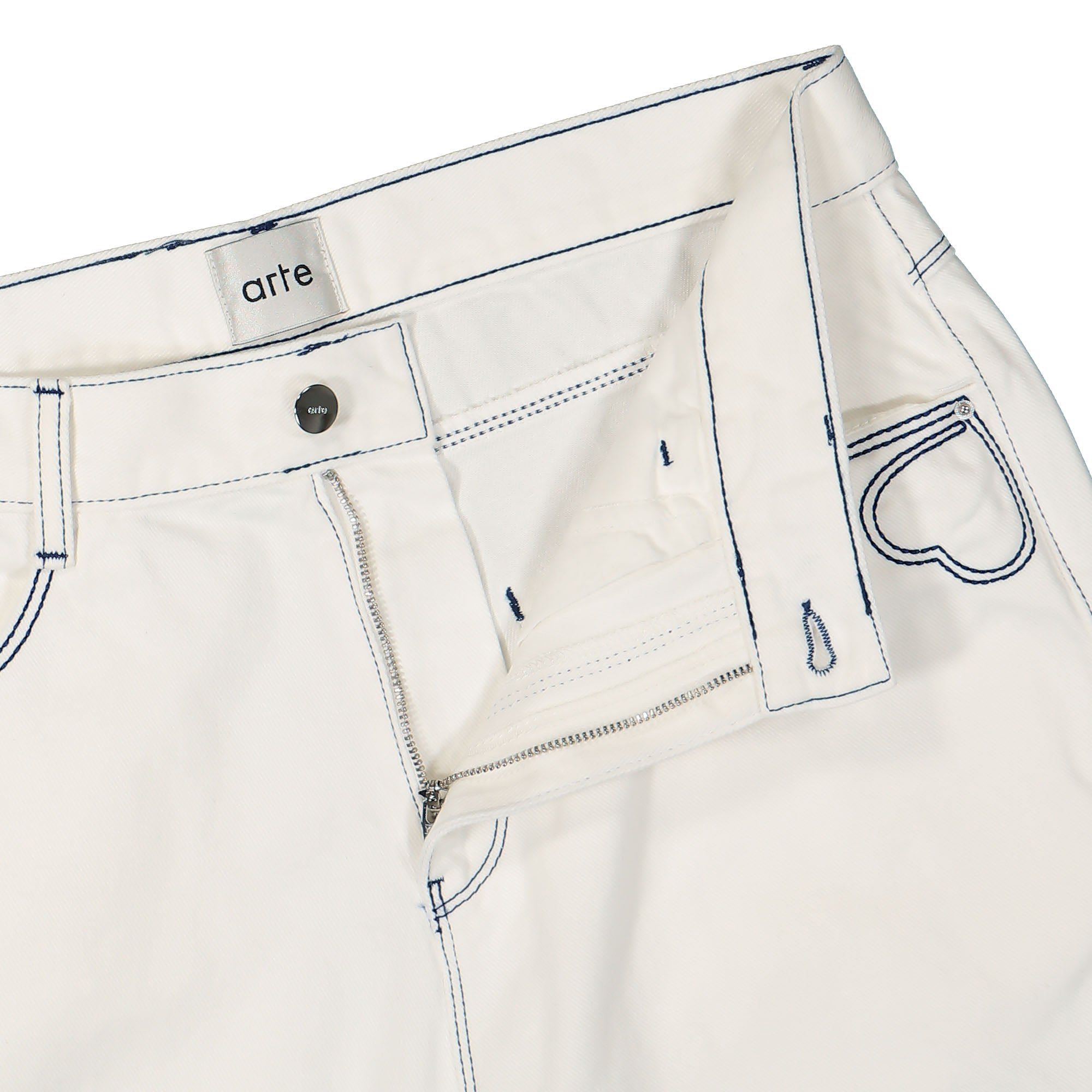 Arte Antwerp Poage Heart Detail Pants White Jeans Detailfoto | Overkill