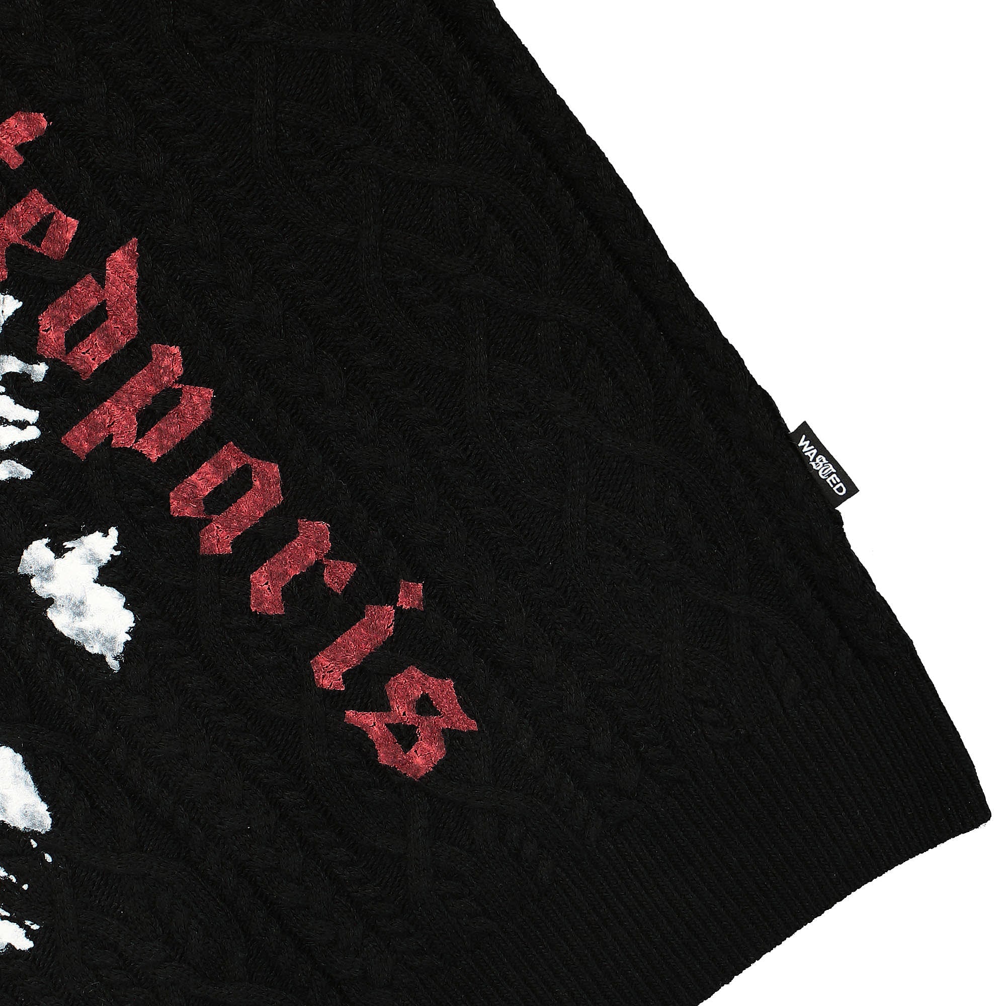 Wasted Paris Cable Creep Knit Sweater Black Sweatshirts Detailfoto | Overkill