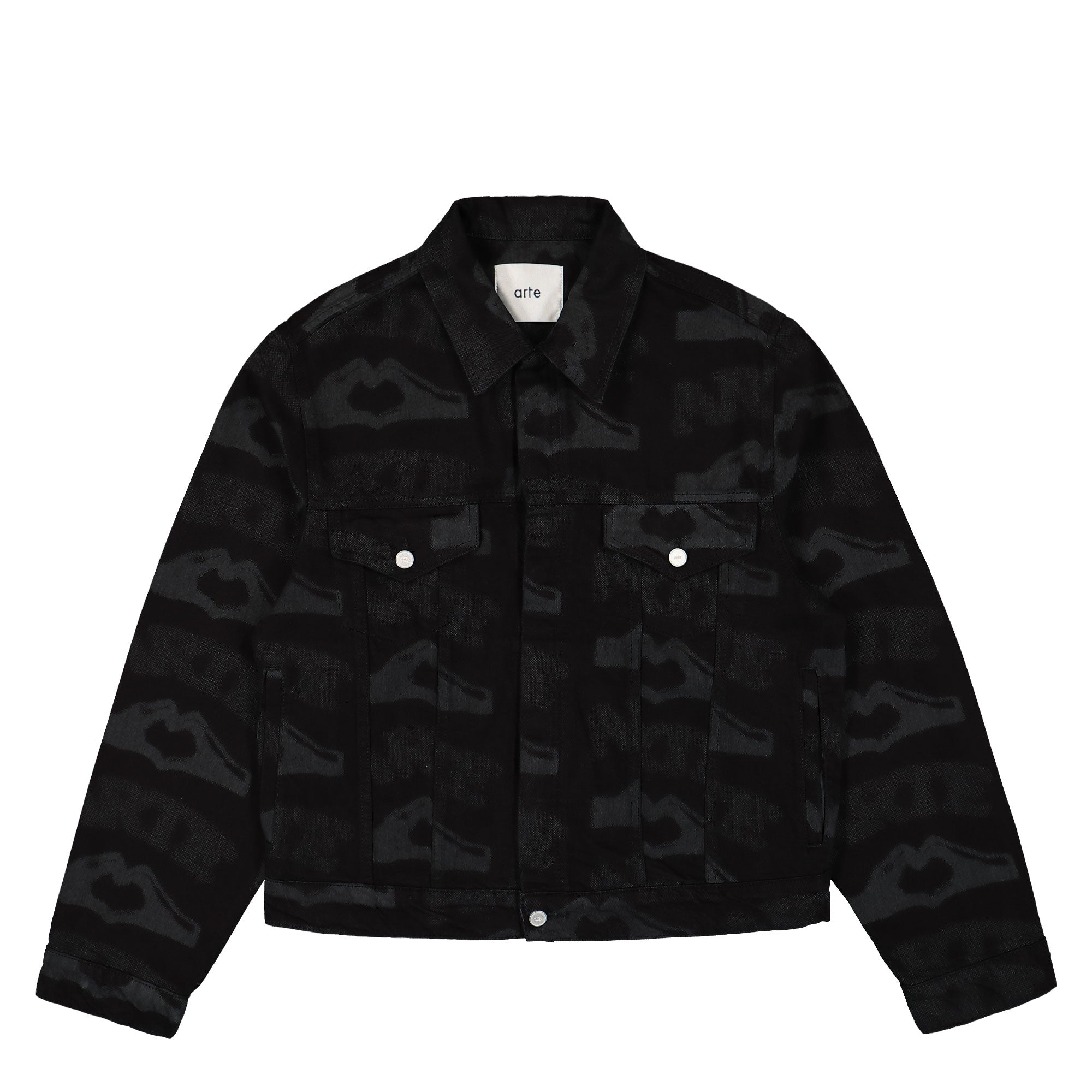 Arte Antwerp Heart Printed Jacket Black Jackets SS25-005J.1 | Overkill
