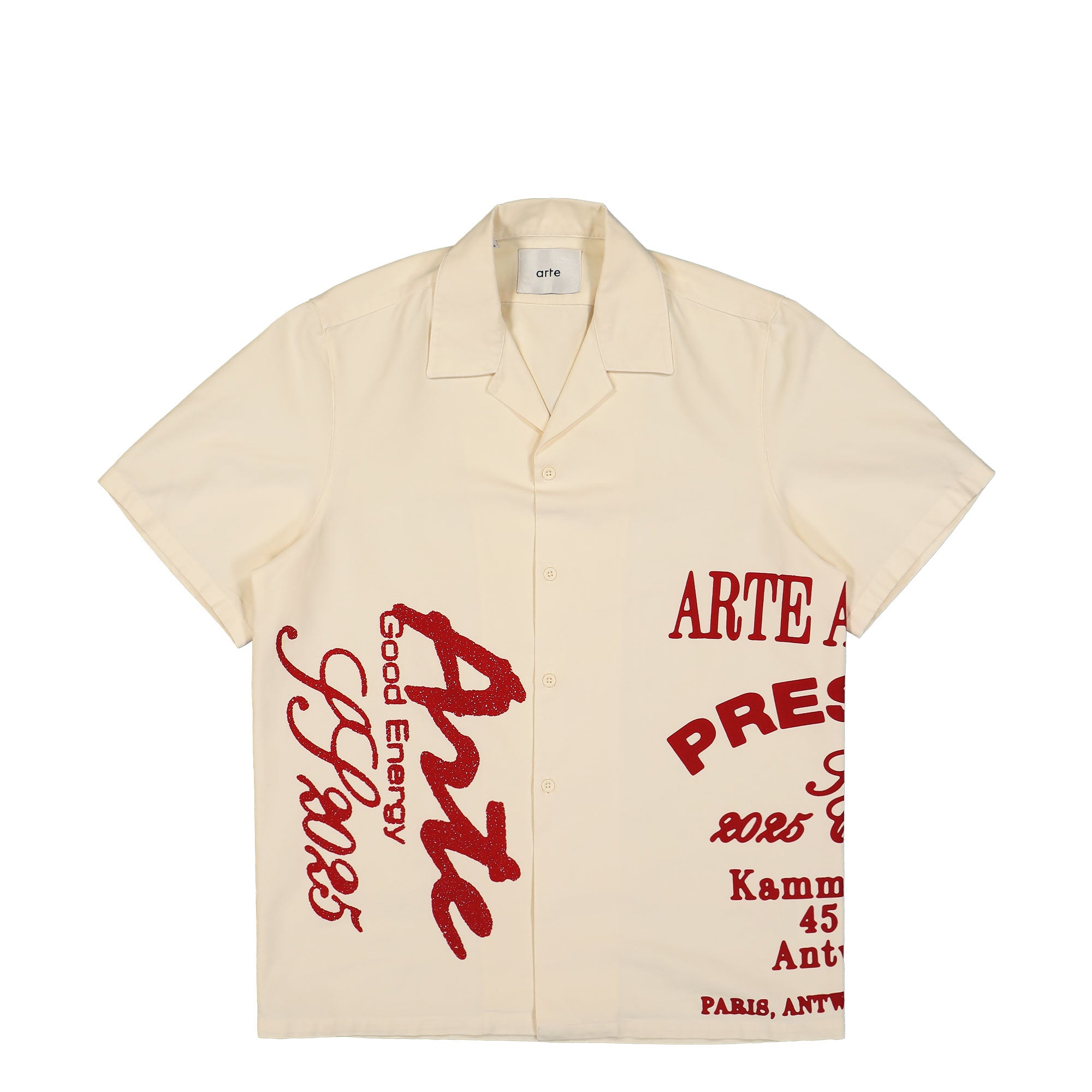 Arte Antwerp Red Print Shirt Cream Shirts SS25-024S | Overkill
