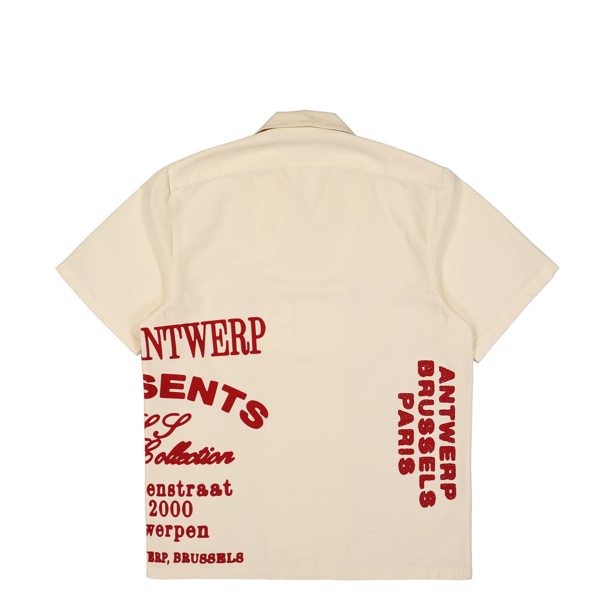 Arte Antwerp Red Print Shirt Cream Shirts Close-up | Overkill