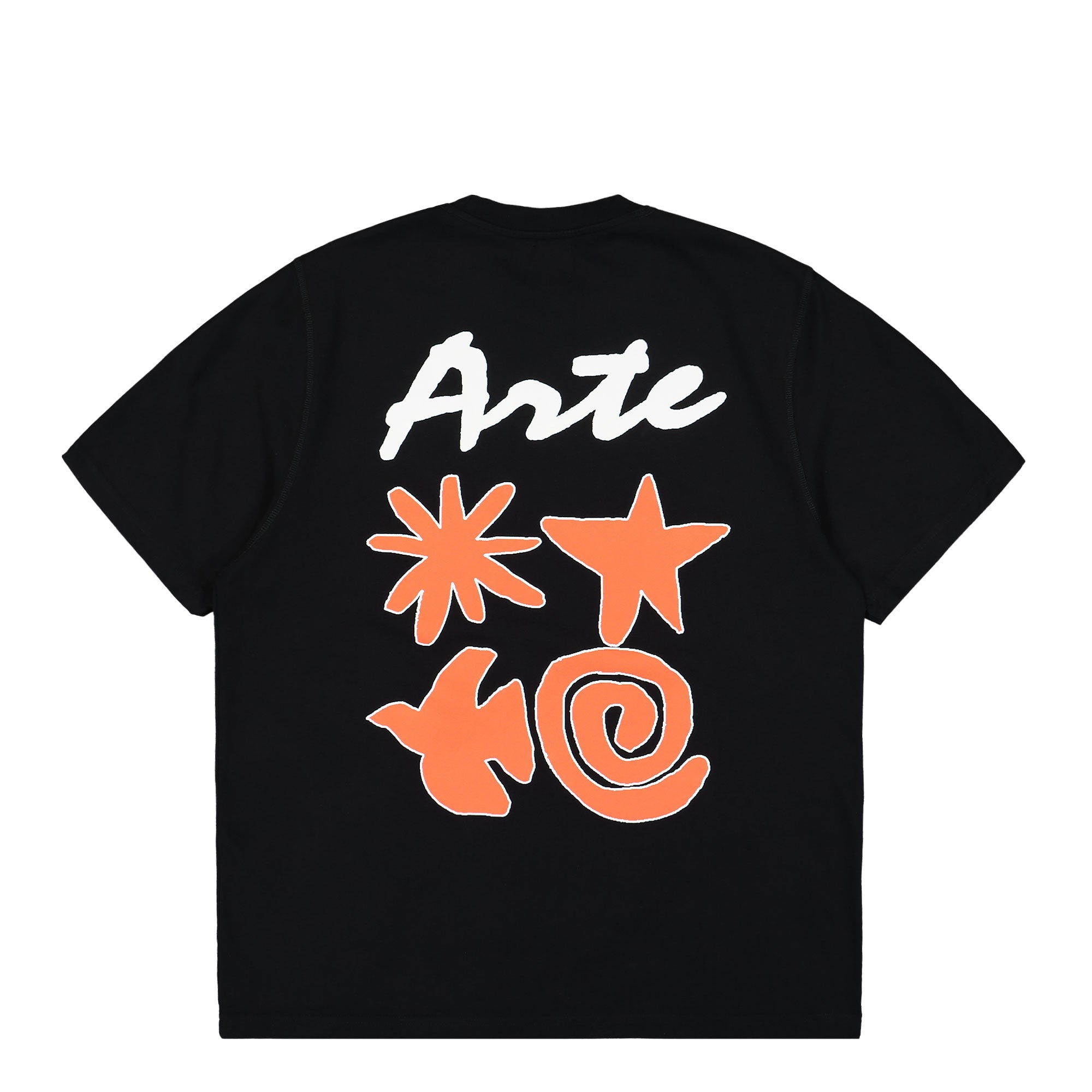 Arte Antwerp Elements Print T-Shirt Black T-Shirts Close-up | Overkill