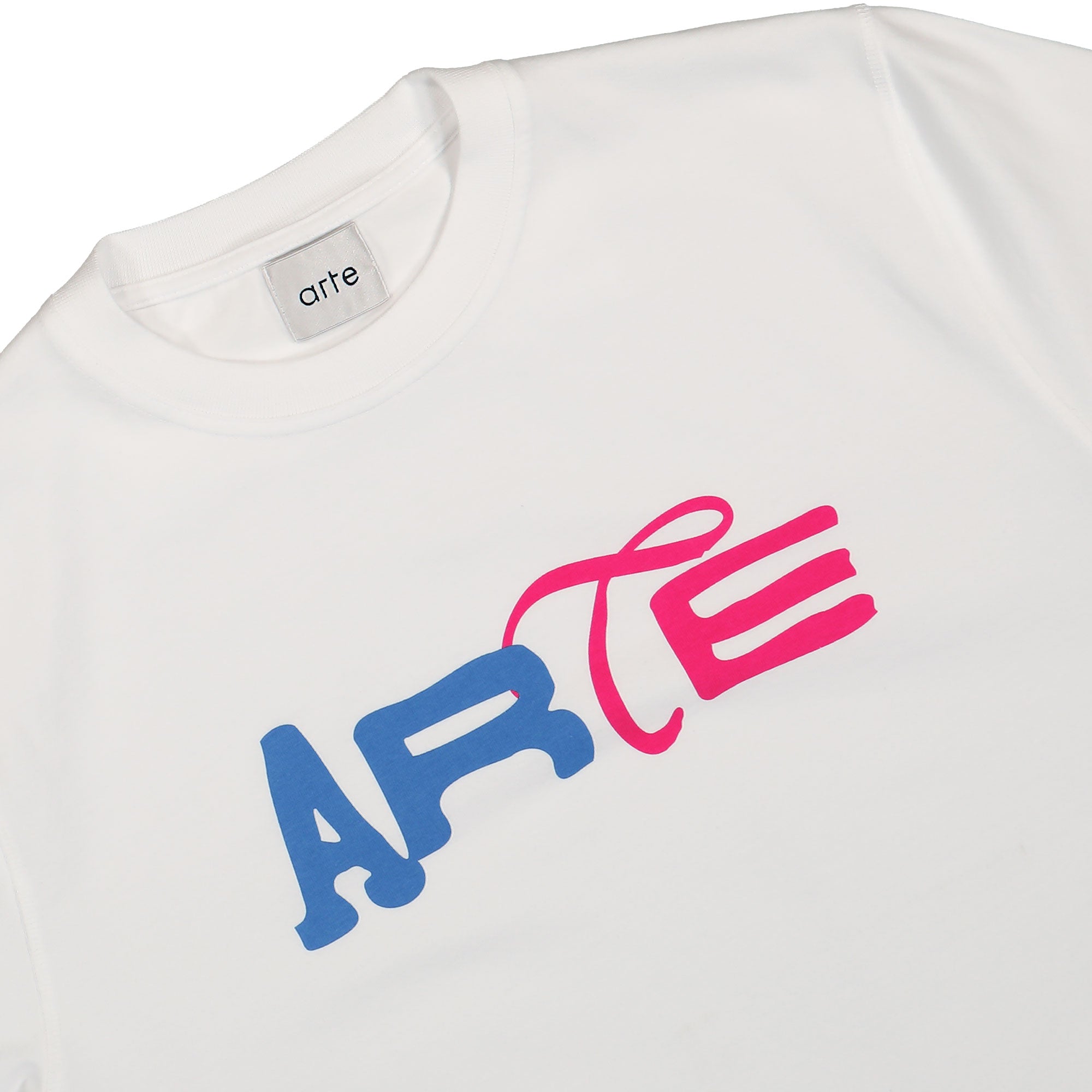 Arte Antwerp Duo Print Logo T-Shirt White T-Shirts Detailfoto | Overkill