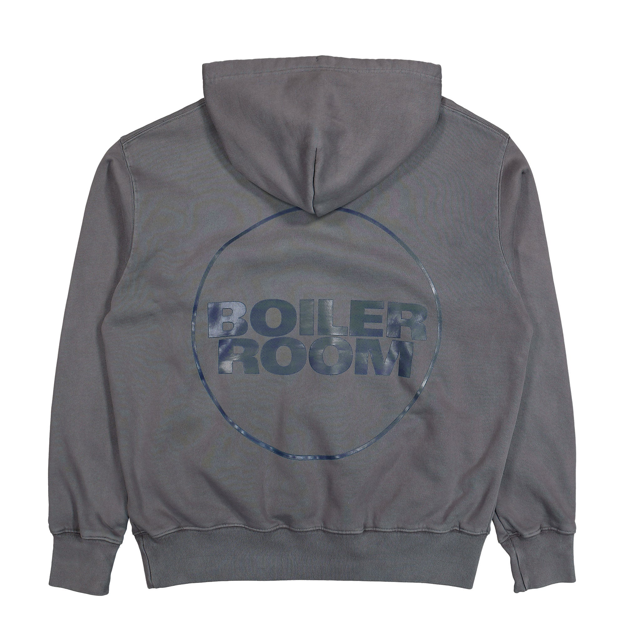 Boiler Room Core Boiler Room Hoody Garment Dye Slate Hoodies Close-up | Overkill