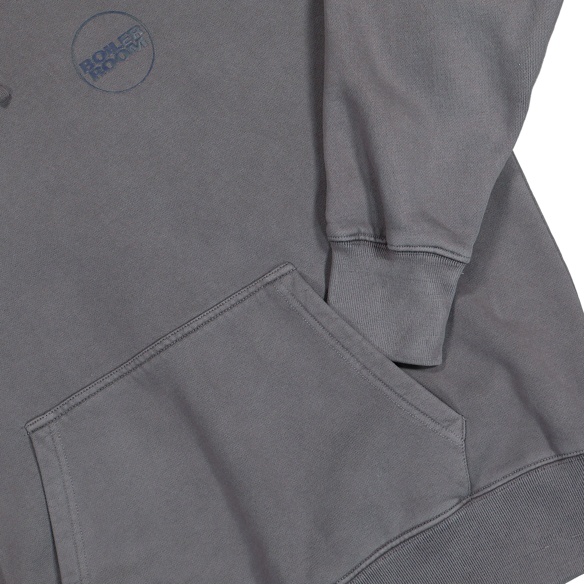 Boiler Room Core Boiler Room Hoody Garment Dye Slate Hoodies Detailfoto | Overkill