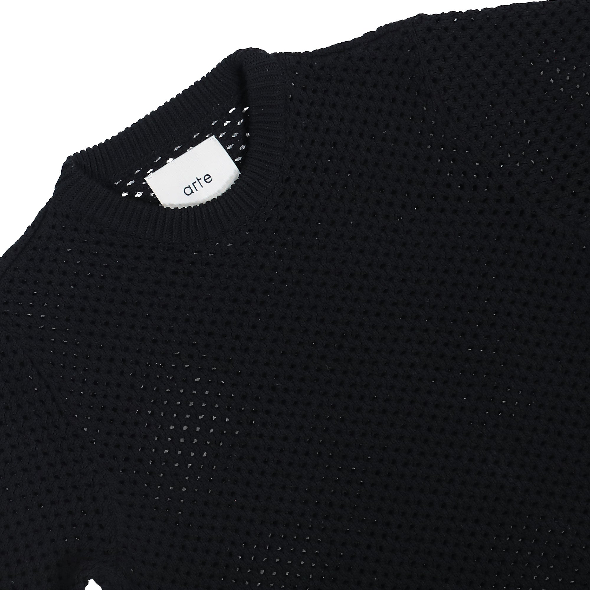 Arte Antwerp Crochet T-Shirt Black T-Shirts SS26-088K - 1 Detailfoto | Overkill