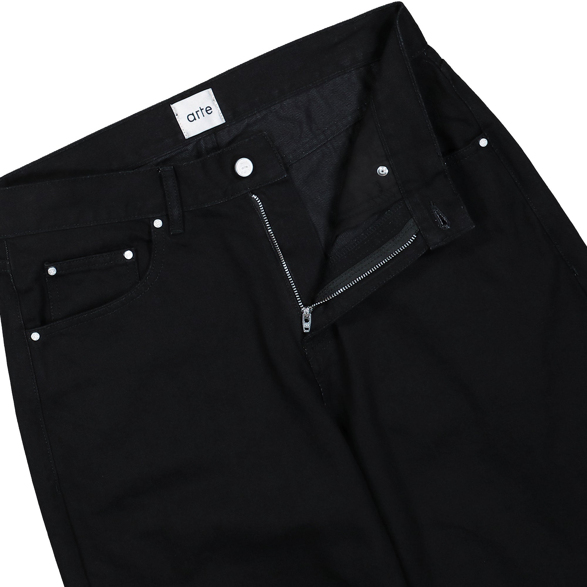 Arte Antwerp Circle Logo Pocket Pants Black Jeans SS26-211P - 1 Detail View 1 | Overkill
