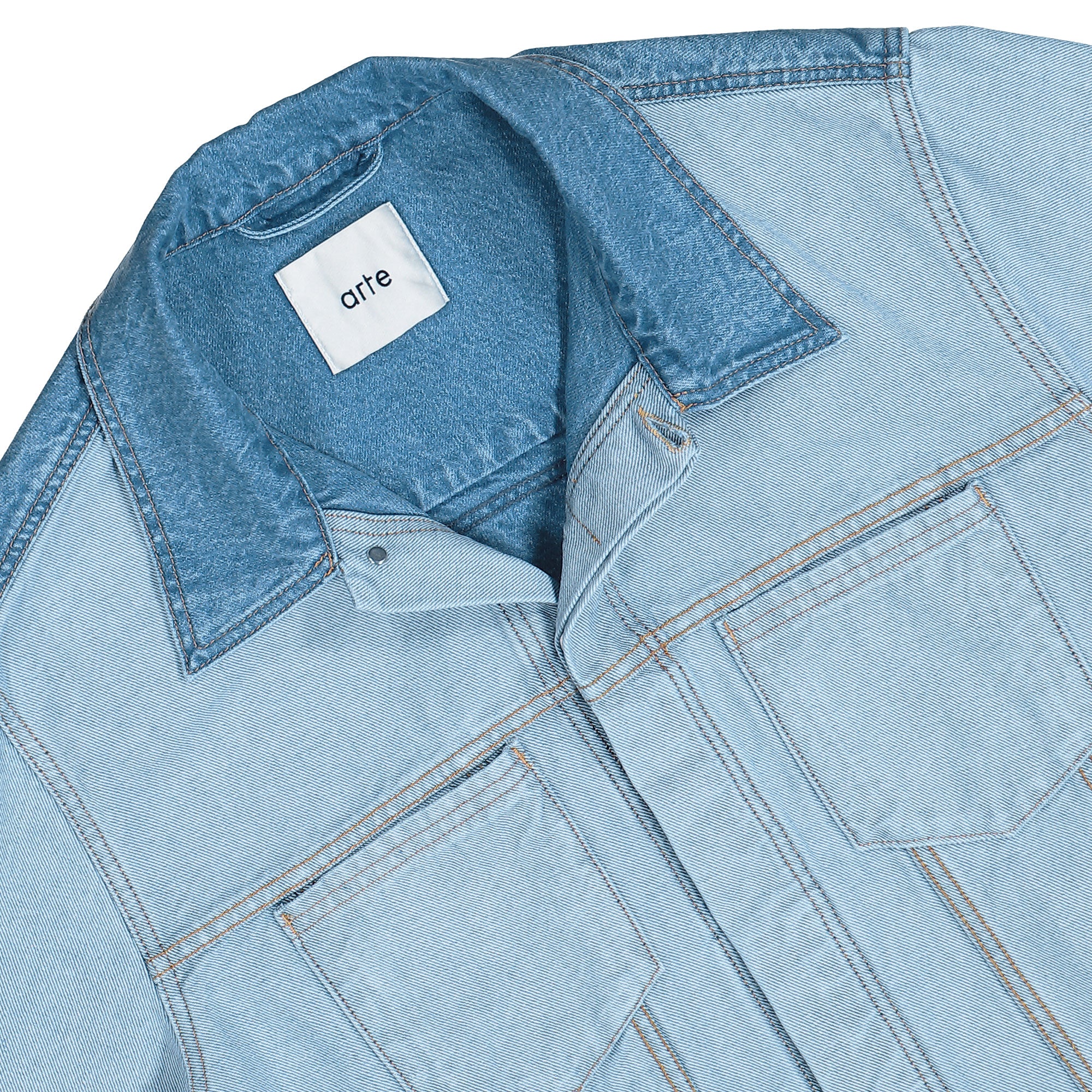 Arte Antwerp Denim Inside/Out Jacket Denim Bleach Jackets SS26-236J - 488 Detailfoto | Overkill