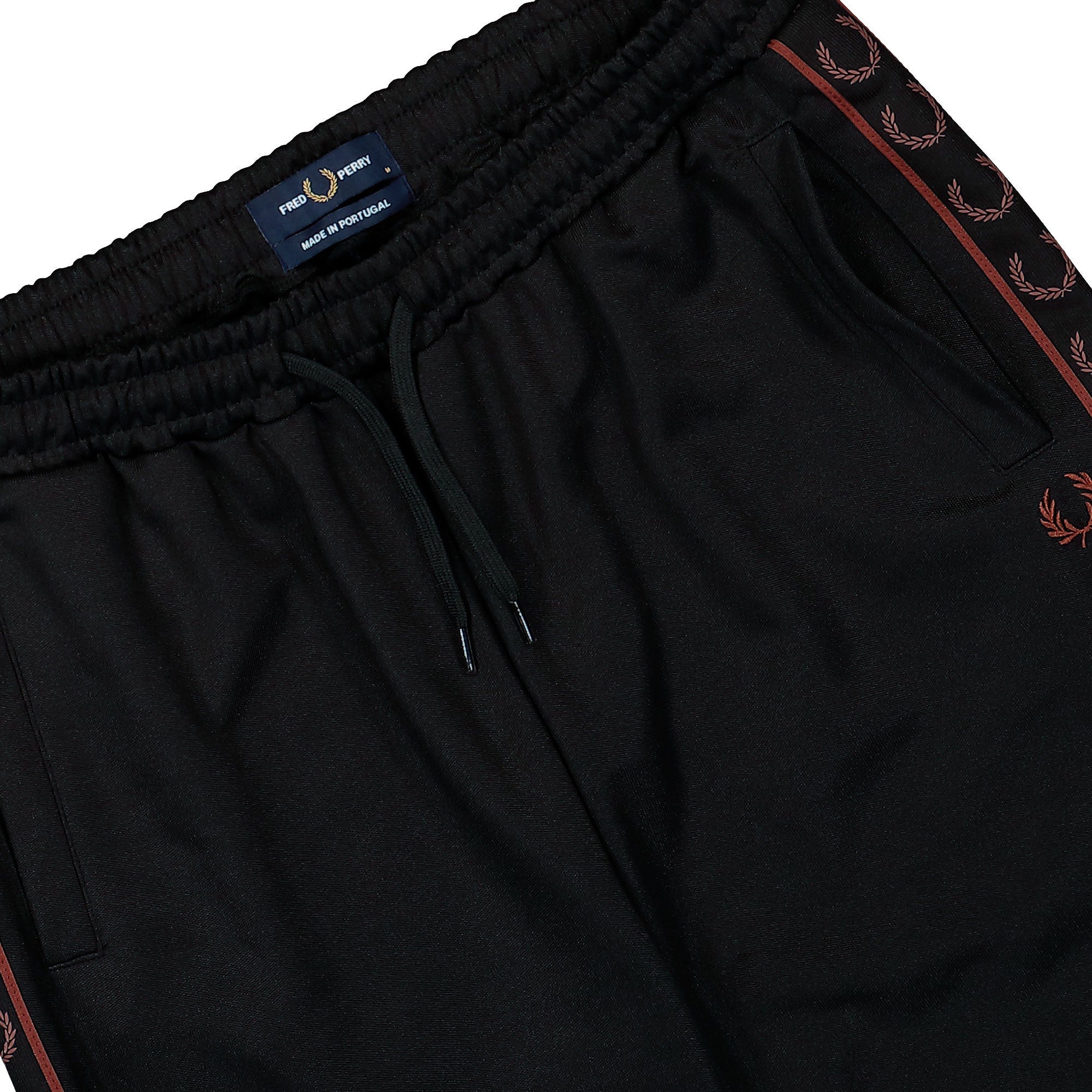 Fred Perry Contrast Tape Track Pant Black Track Pant T5507-220 Detail View 1 | Overkill
