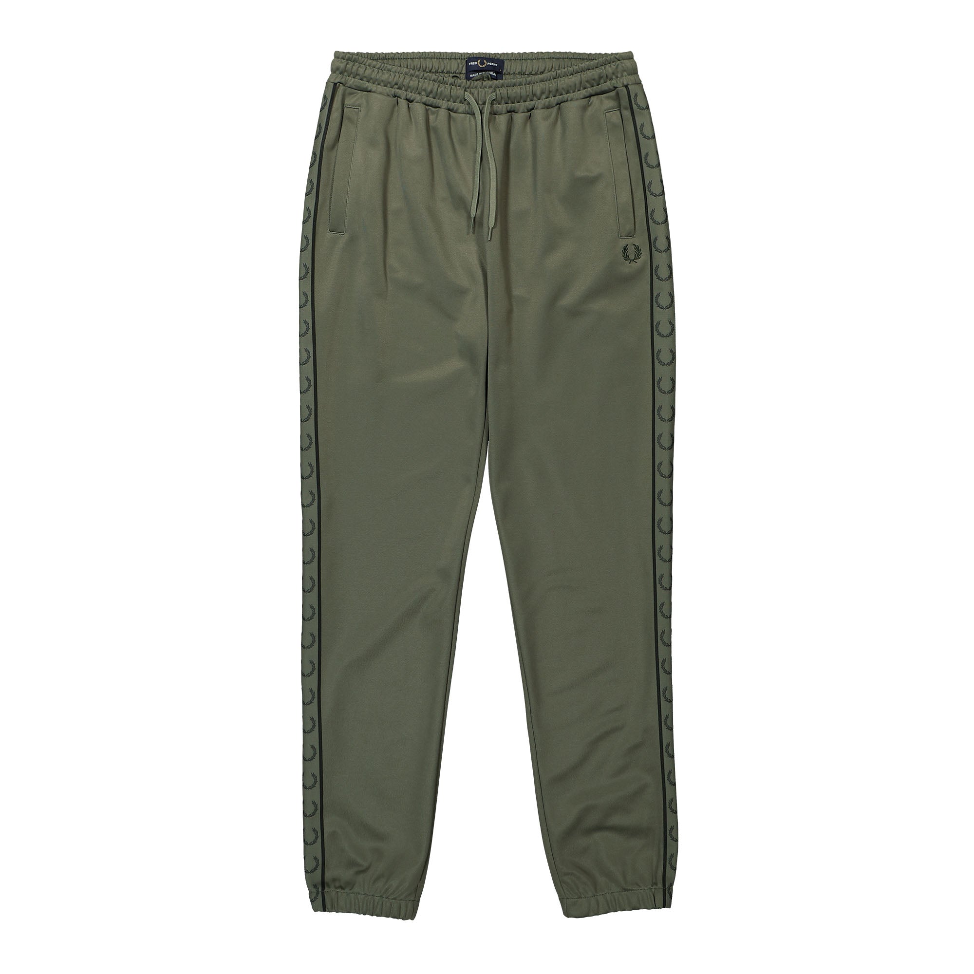 Fred Perry Contrast Tape Track Pant Laurel Wreath Green / Night Green Sweat & Track Pants T5507-W49 | Overkill