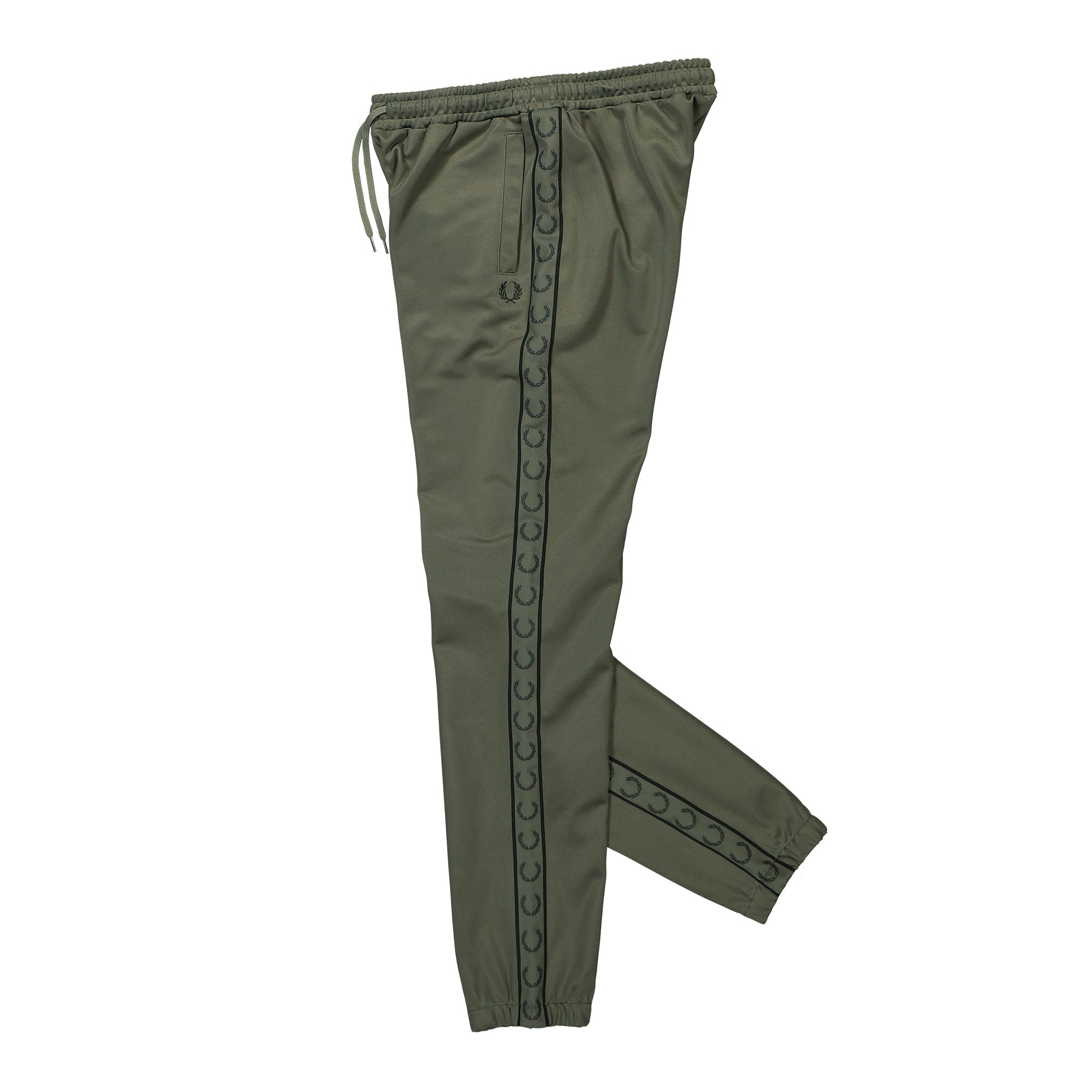 Fred Perry Contrast Tape Track Pant Laurel Wreath Green / Night Green Sweat & Track Pants Detail view 2 | Overkill