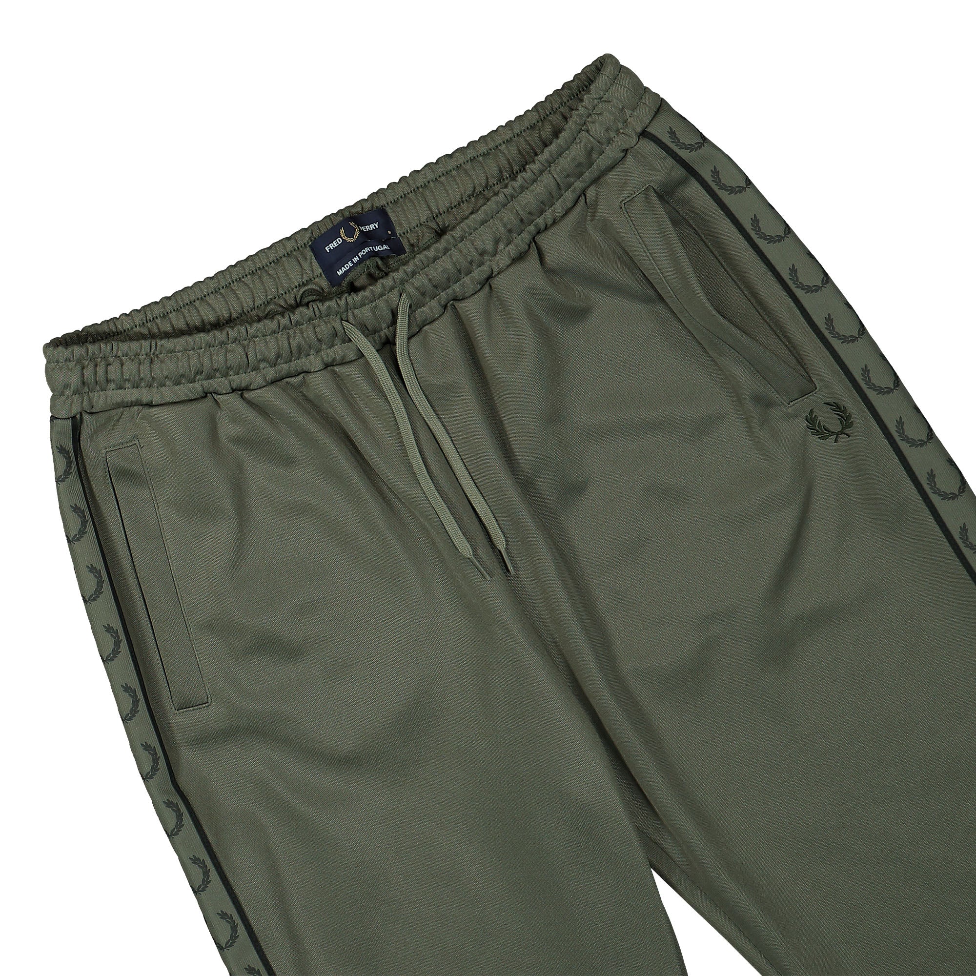 Fred Perry Contrast Tape Track Pant Laurel Wreath Green / Night Green Sweat & Track Pants Detail view 3 | Overkill