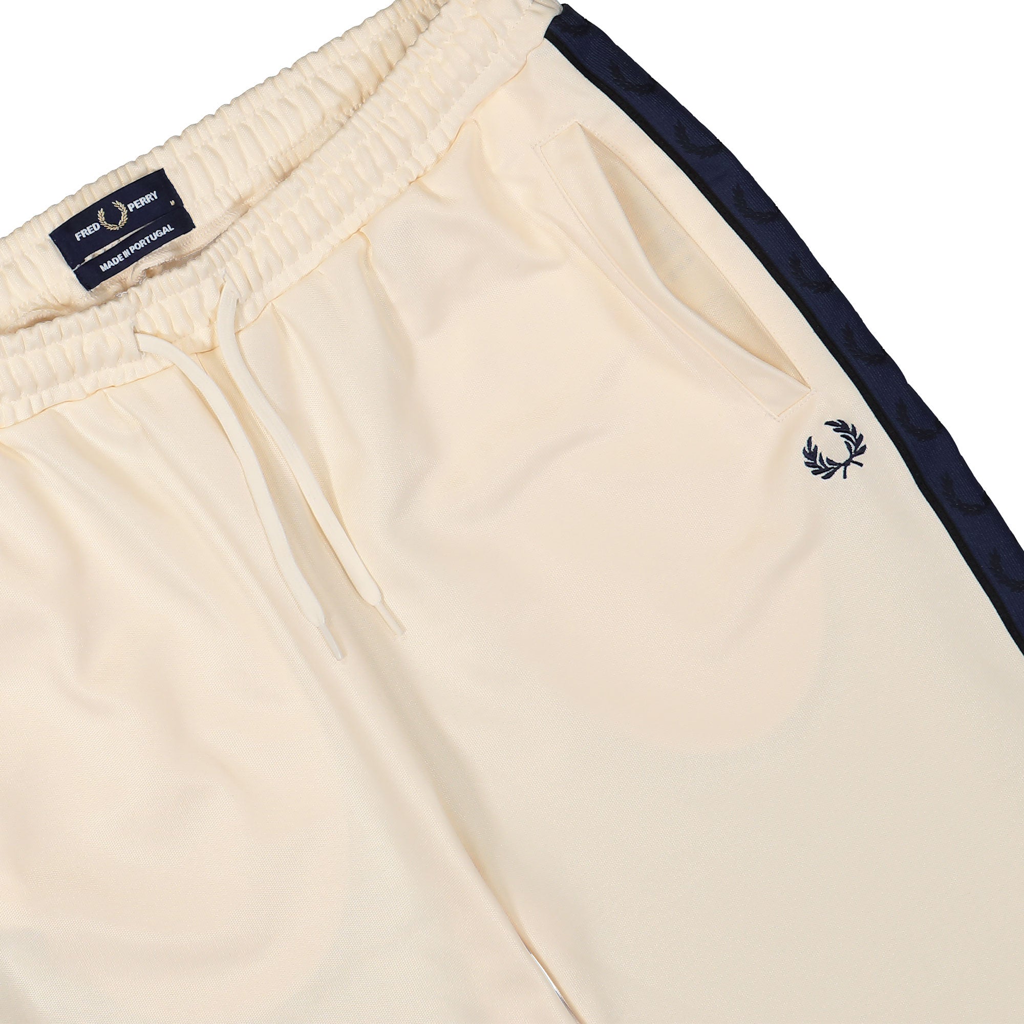 Fred Perry Contrast Tape-Track Pant Ecru / Tennis Blue Sweat & Track Pants Detail view 3 | Overkill