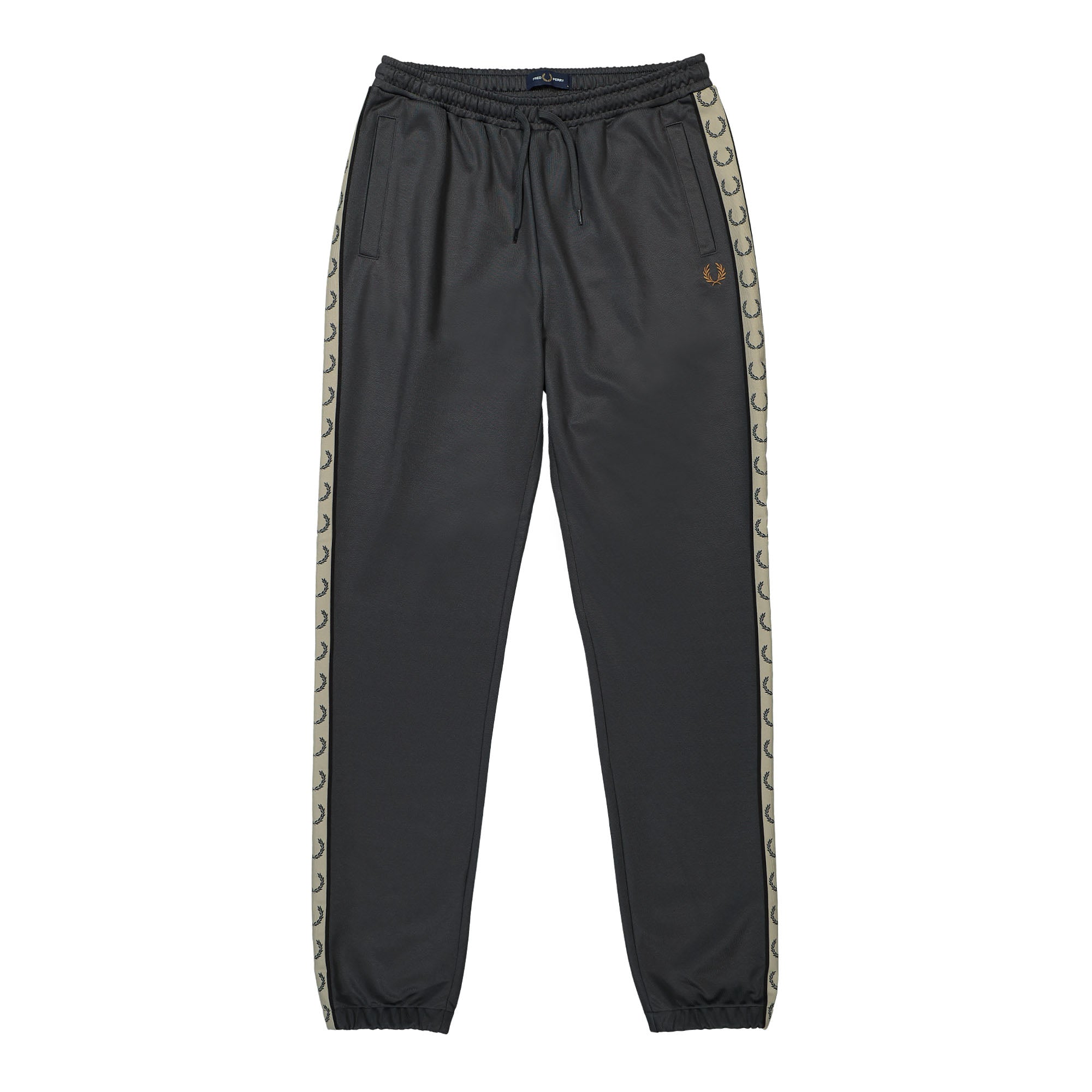 Fred Perry Contrast Tape Track Pant Anchor Grey / Black Sweat & Track Pants T5507-V62 | Overkill