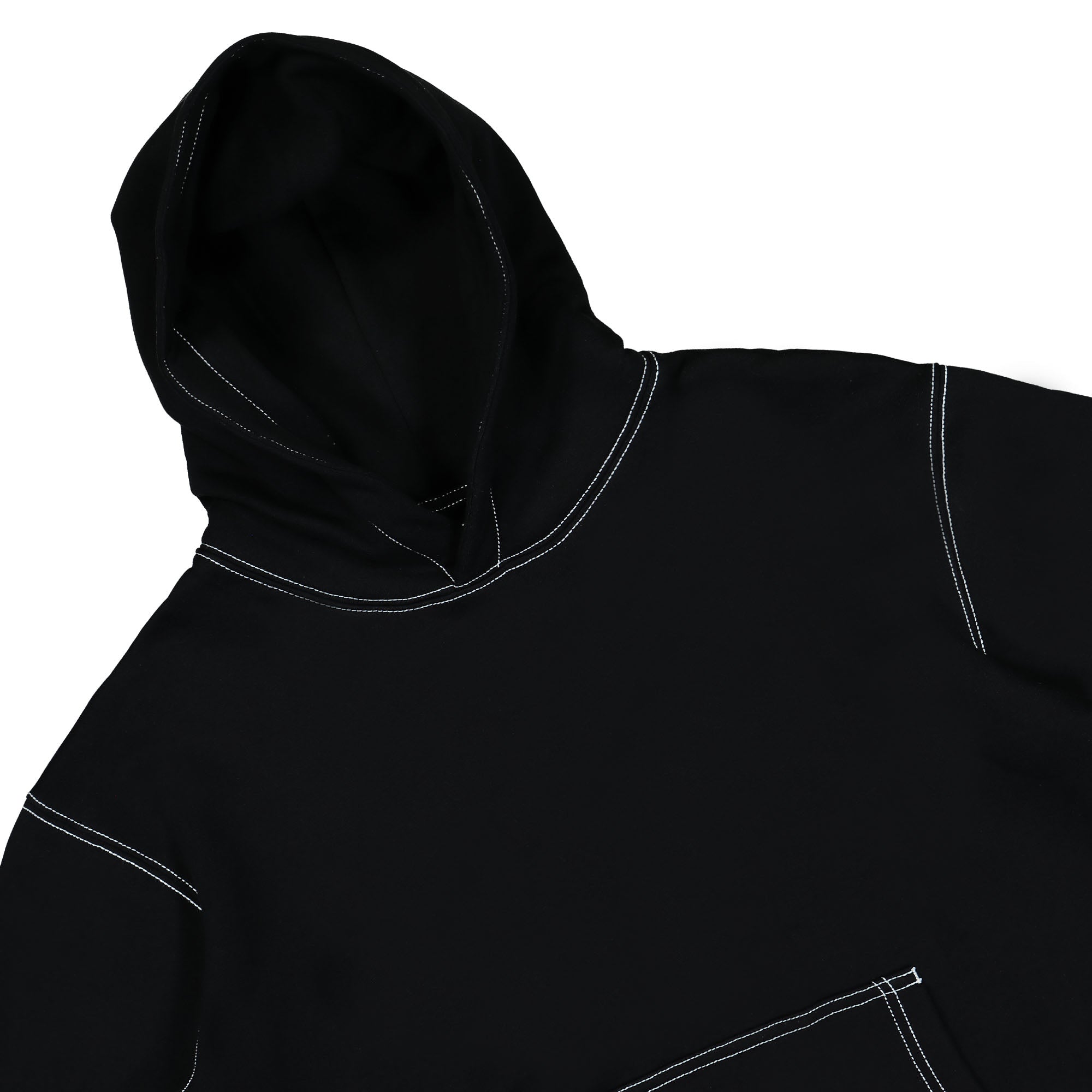 Taikan Custom Hoodie Black Contrast Stitch Hoodies Close-up | Overkill