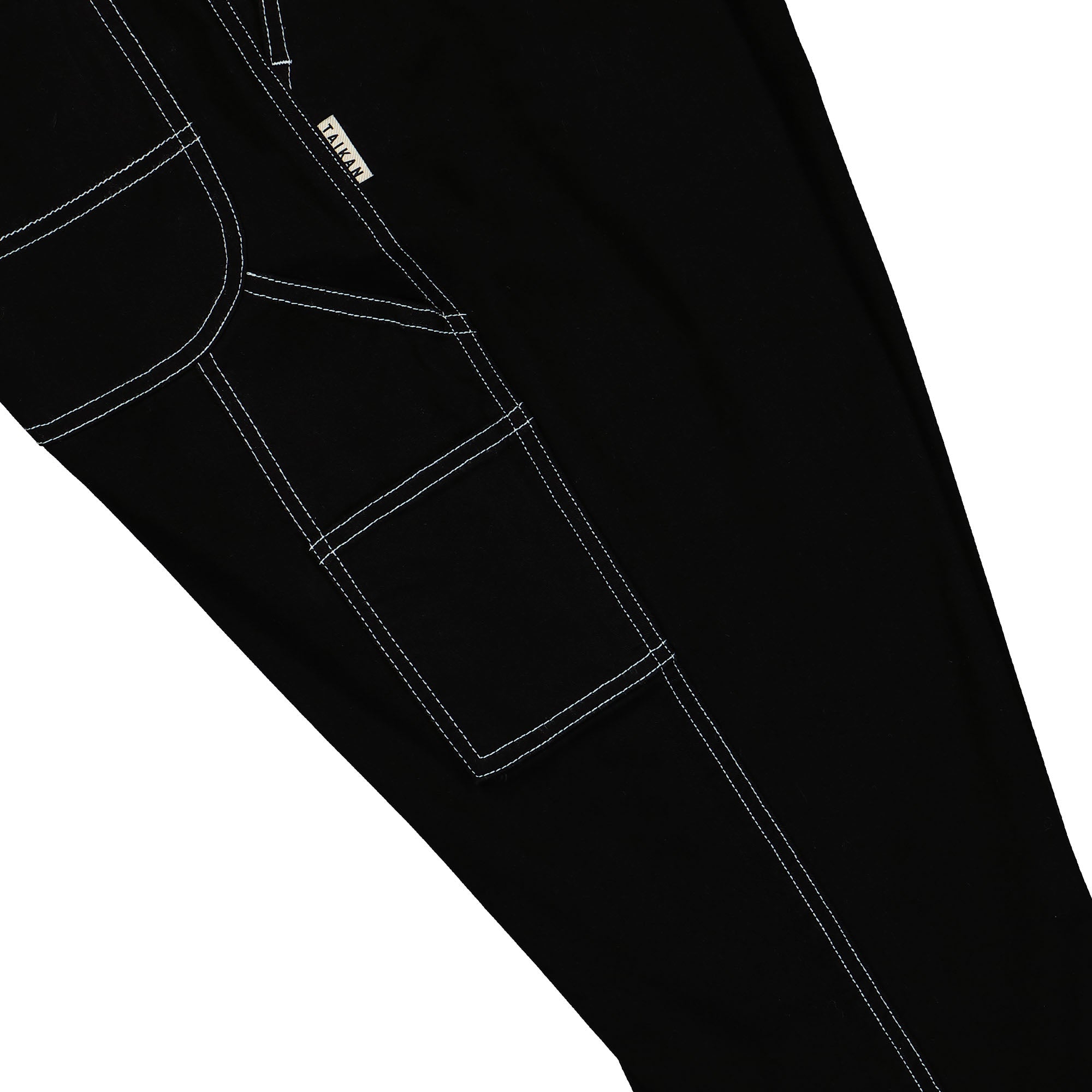 Taikan Carpenter Pant Black Contrast Stitch Casual Pants Detail view 2 | Overkill