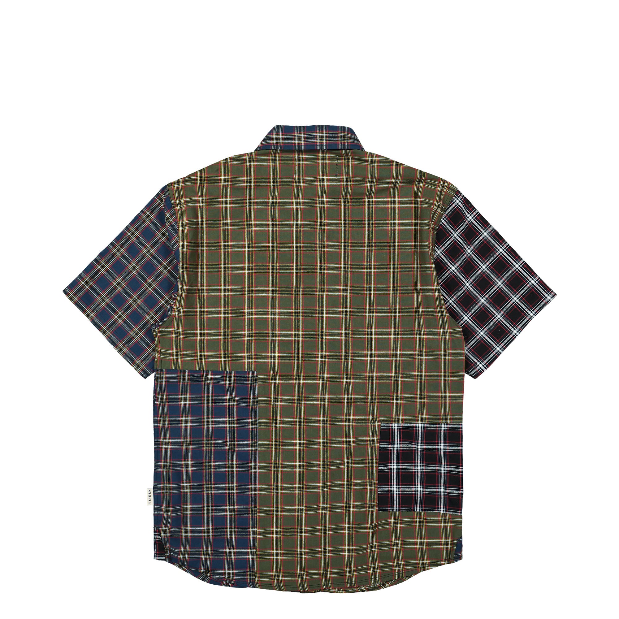Taikan Patchwork S/S Shirt Olive Plaid Shirts Material | Overkill