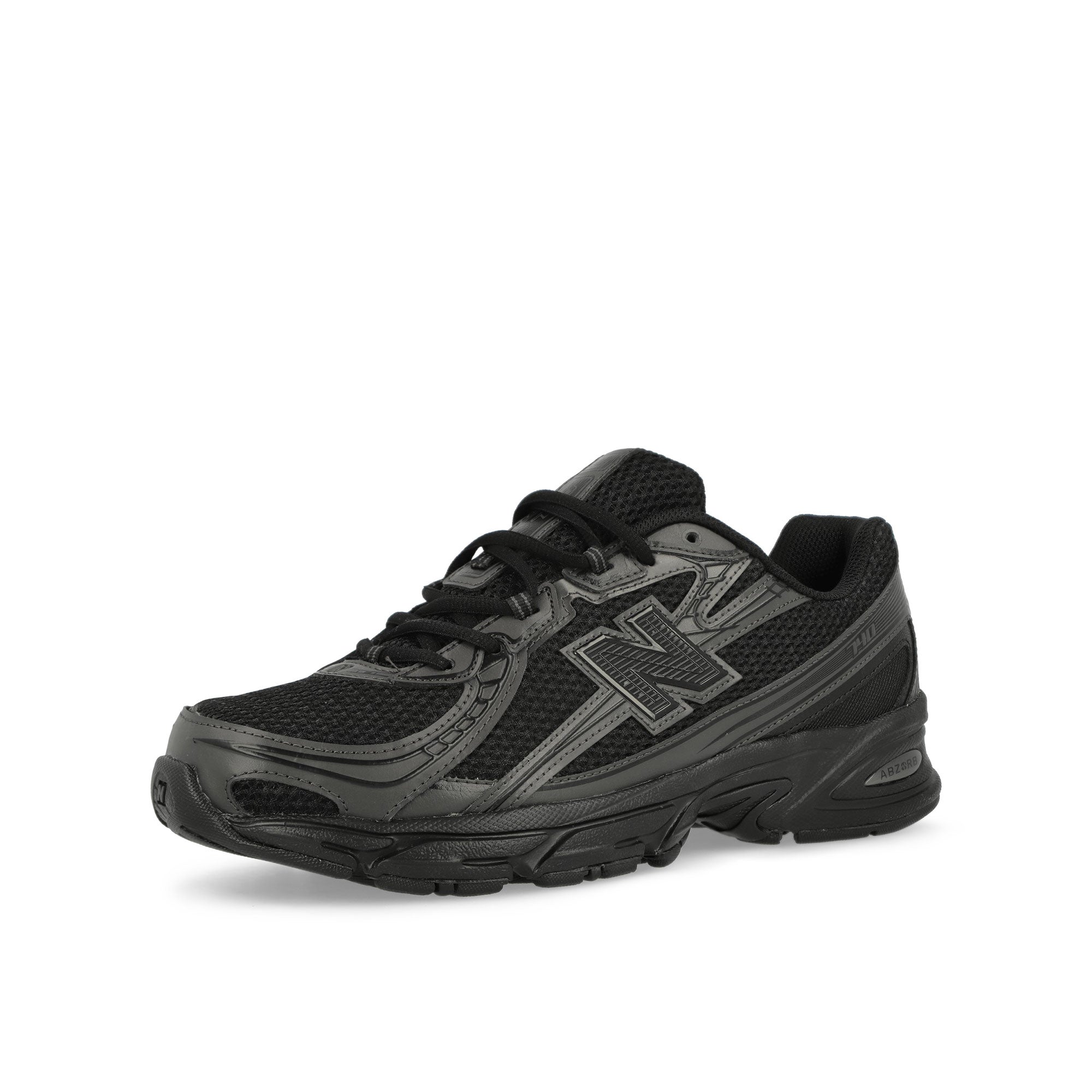 New Balance U740BO2 Black / Black Cement Low Top Sneakers Close Up | Overkill